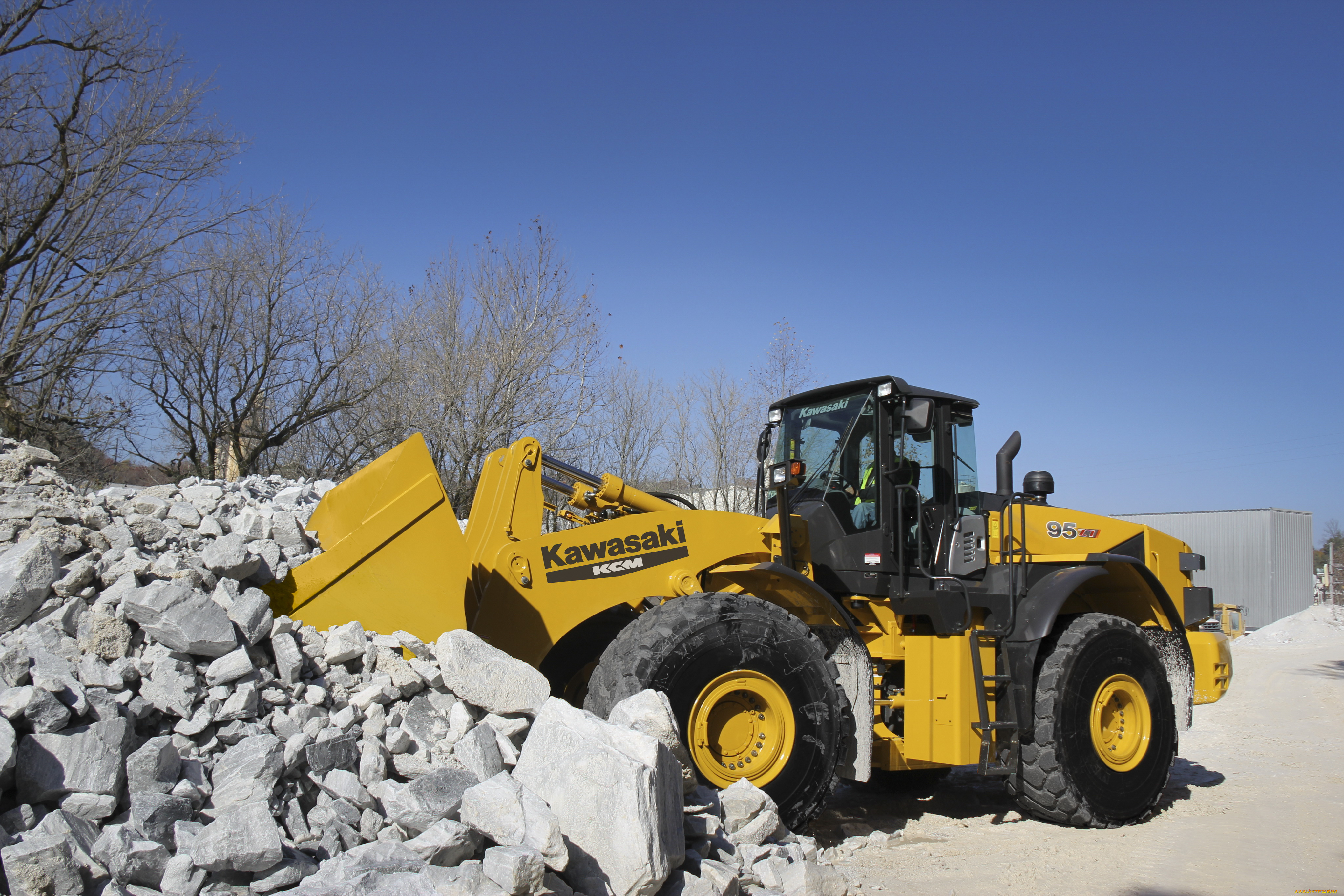 техника, фронтальные, погрузчики, kawasaki