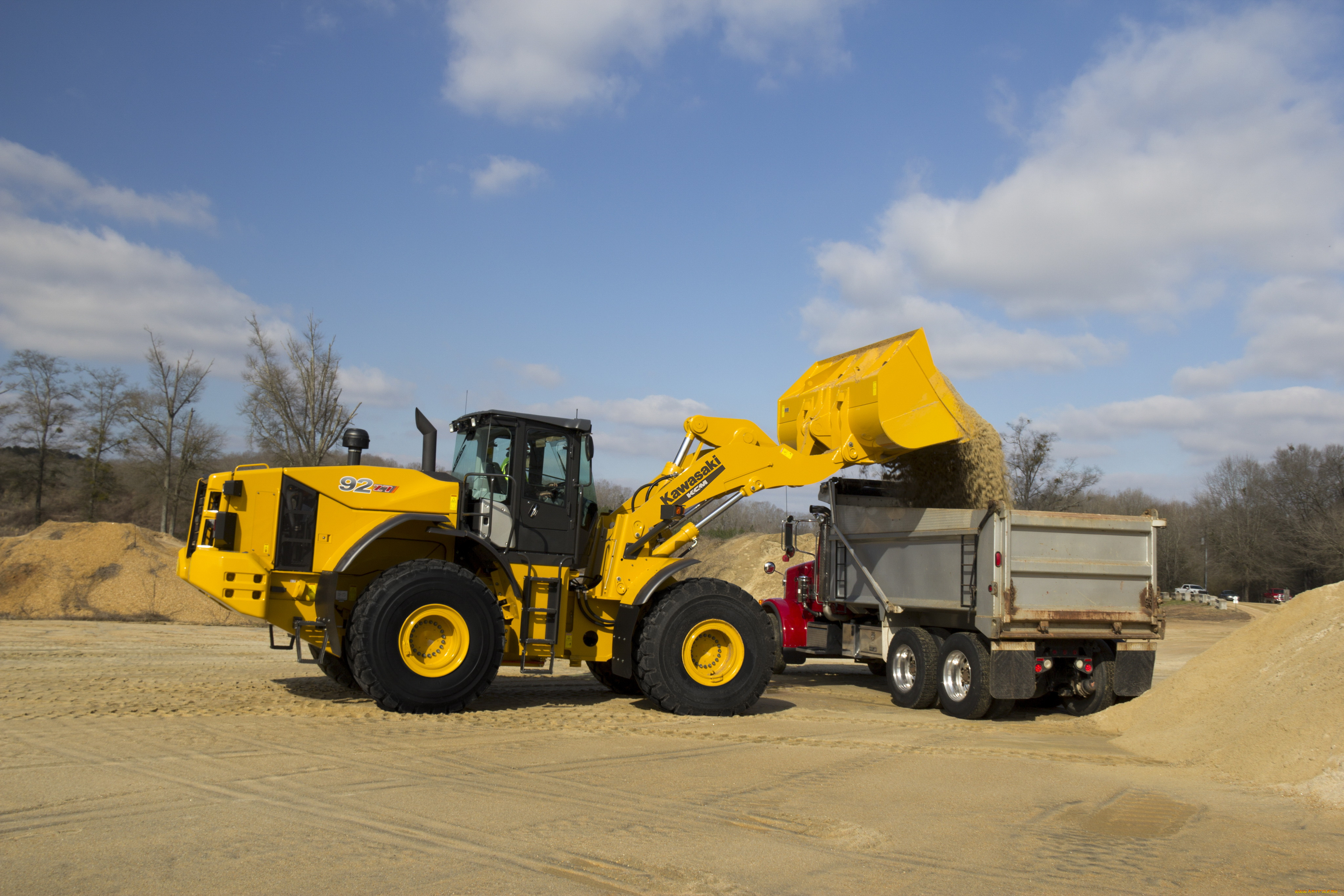 техника, фронтальные, погрузчики, kawasaki