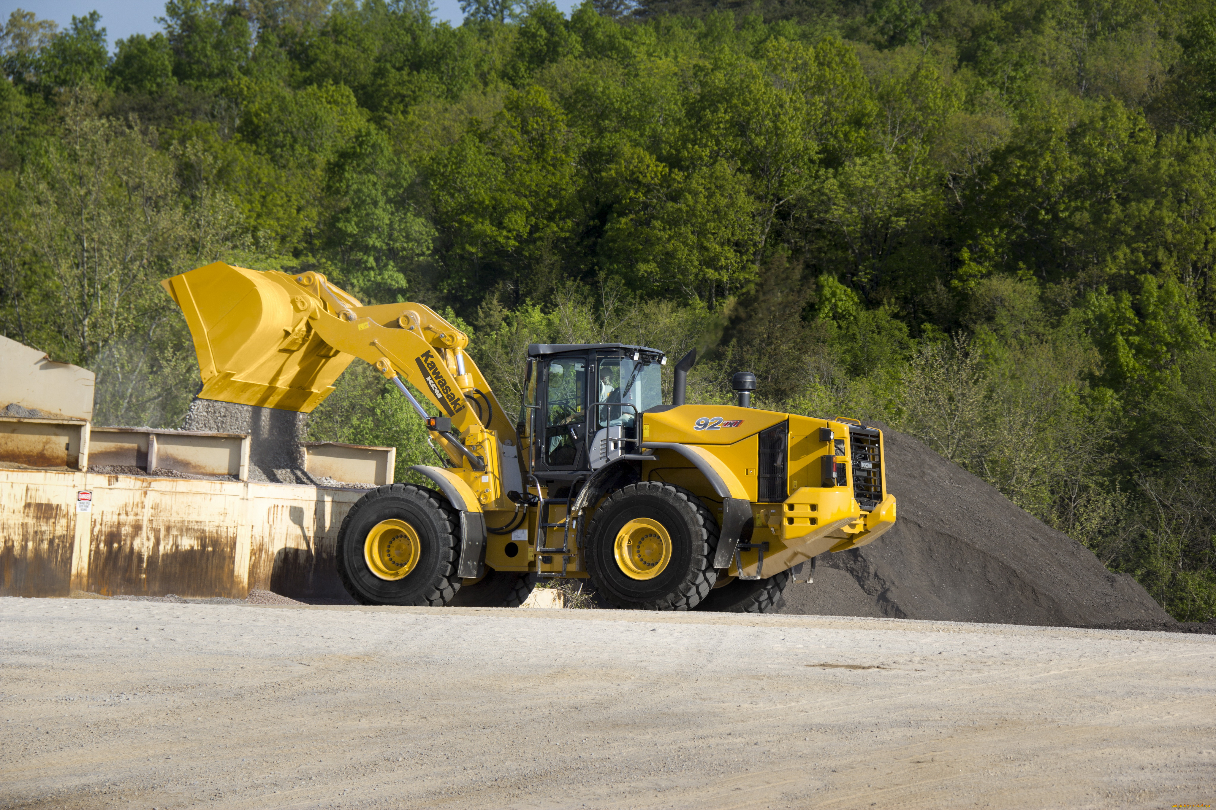 техника, фронтальные, погрузчики, kawasaki