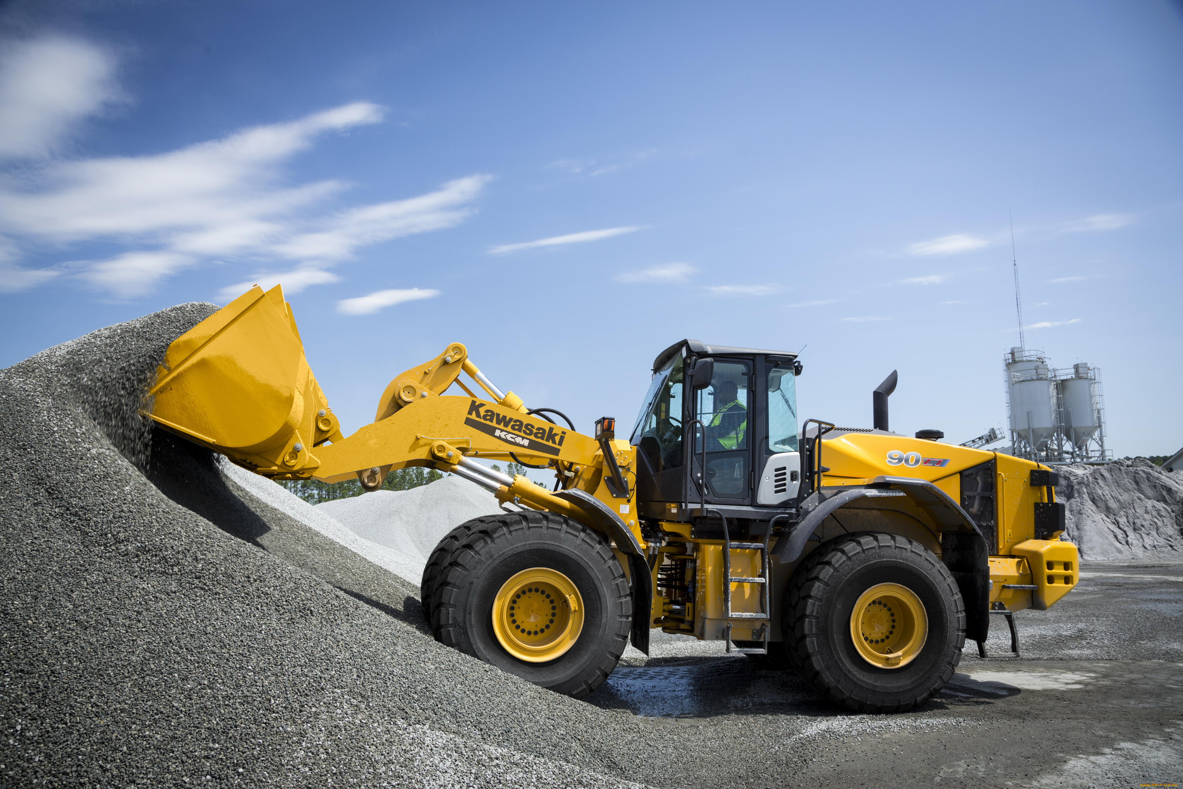 техника, фронтальные, погрузчики, kawasaki