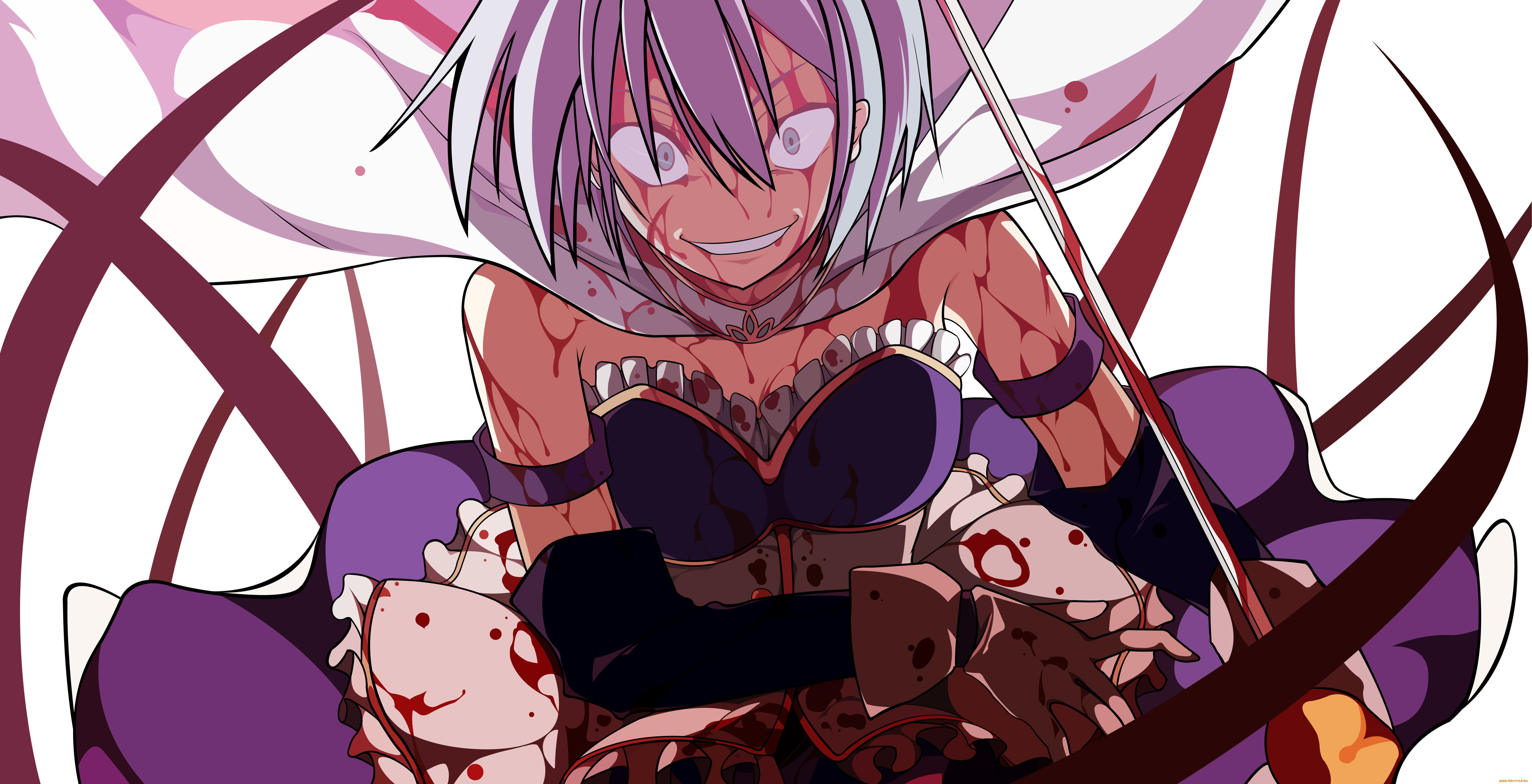 аниме, mahou, shoujo, madoka, magika, фон, взгляд, девушка