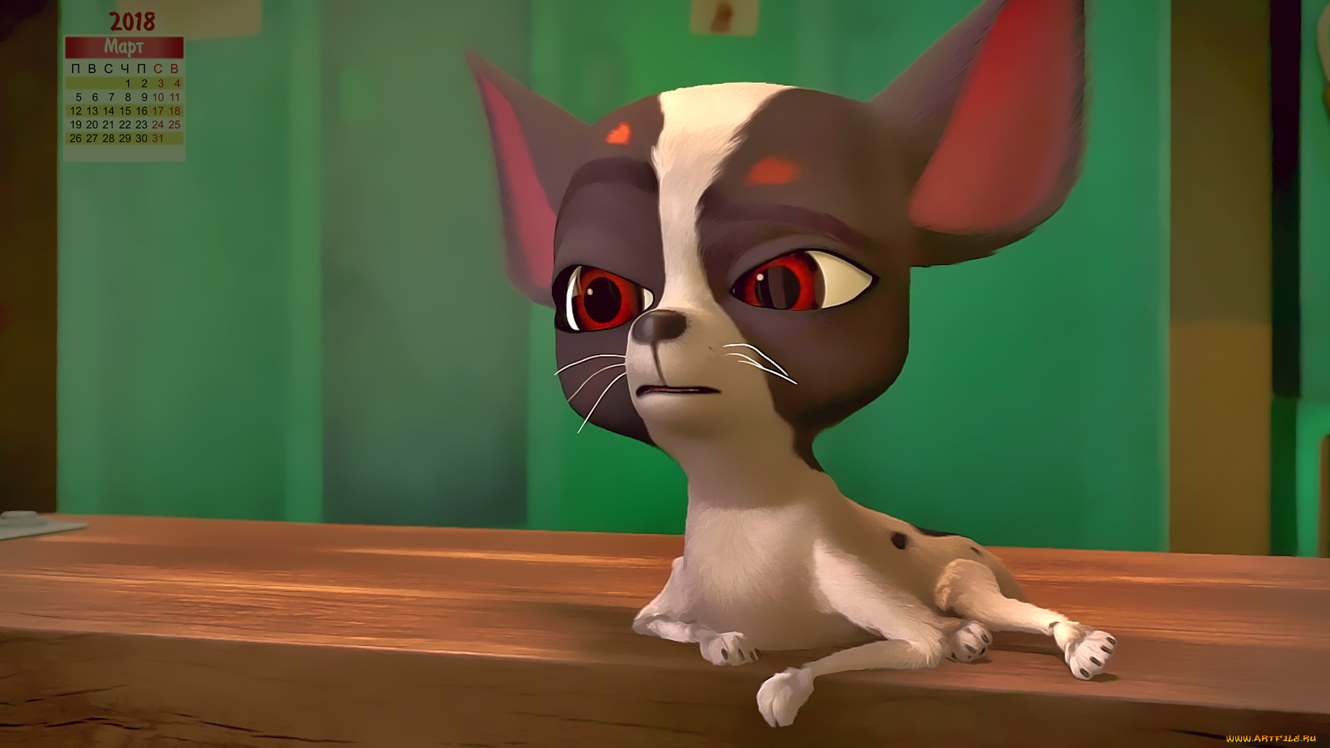 календари, кино, , мультфильмы, 2018, взгляд, собака