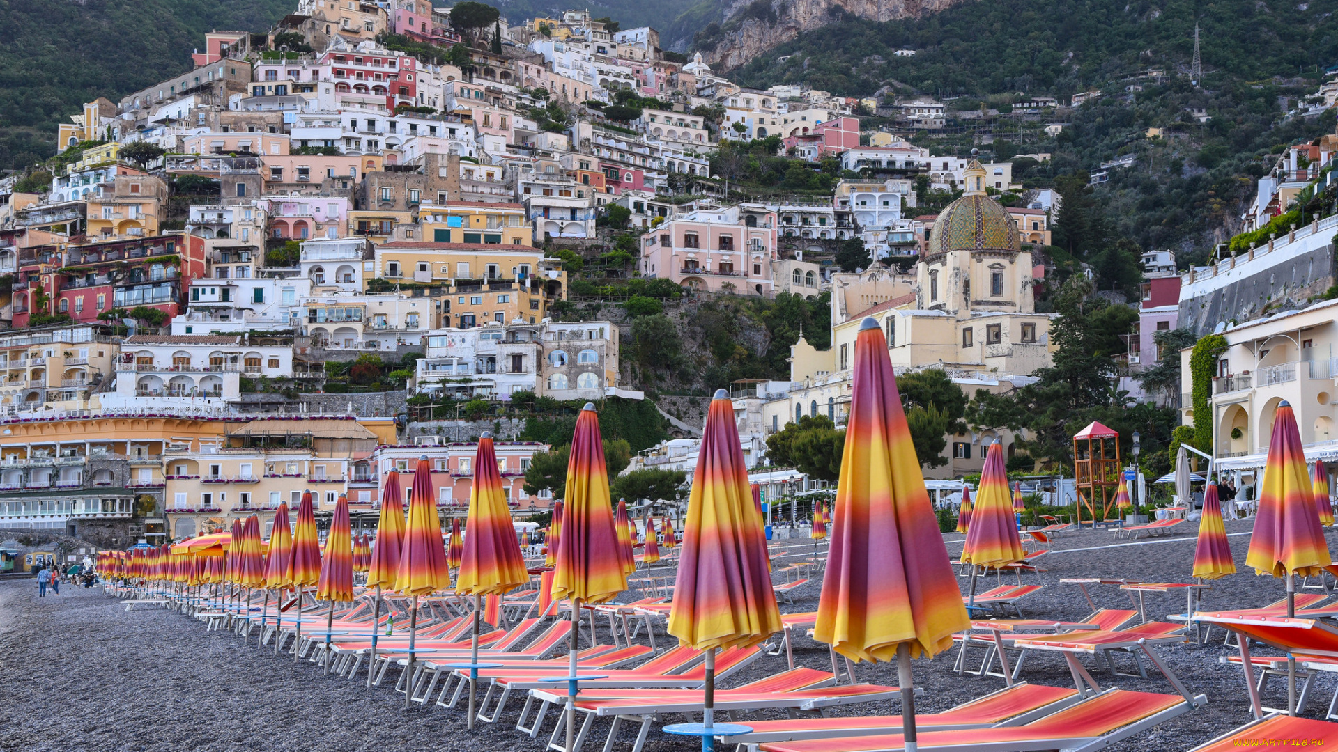 positano, города, -, панорамы, простор