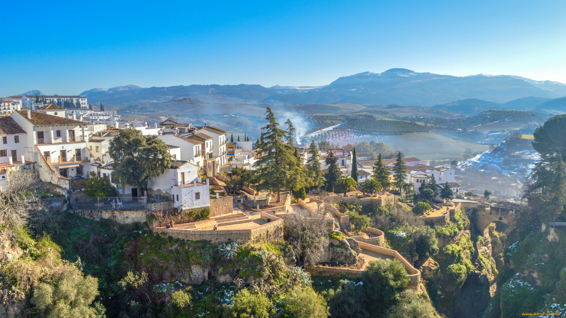 ronda, , m&, 225, laga, , spain, города, -, пейзажи, простор