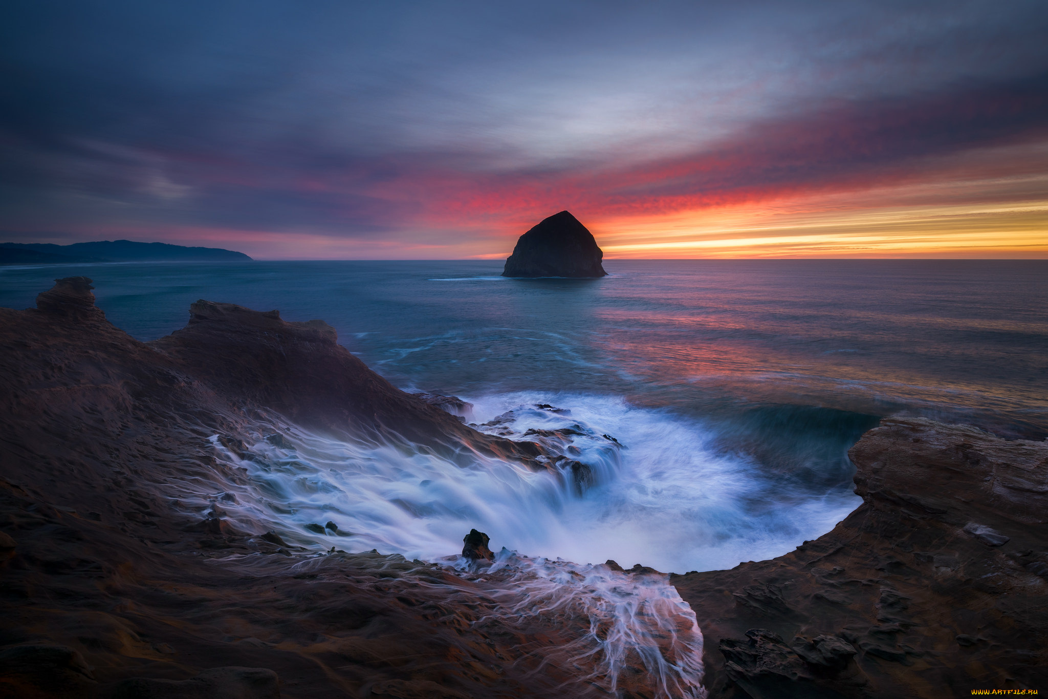 природа, побережье, простор