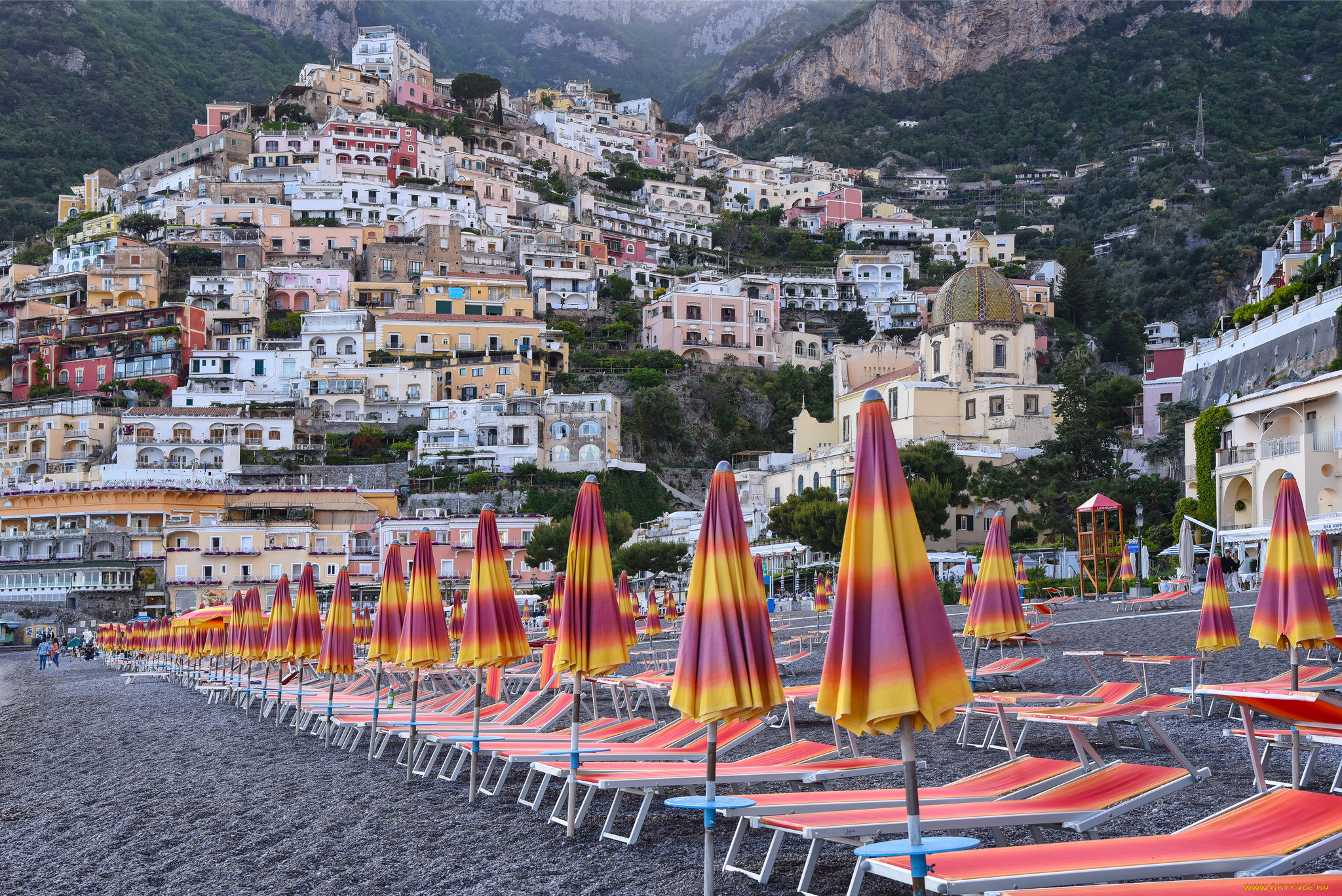 positano, города, -, панорамы, простор