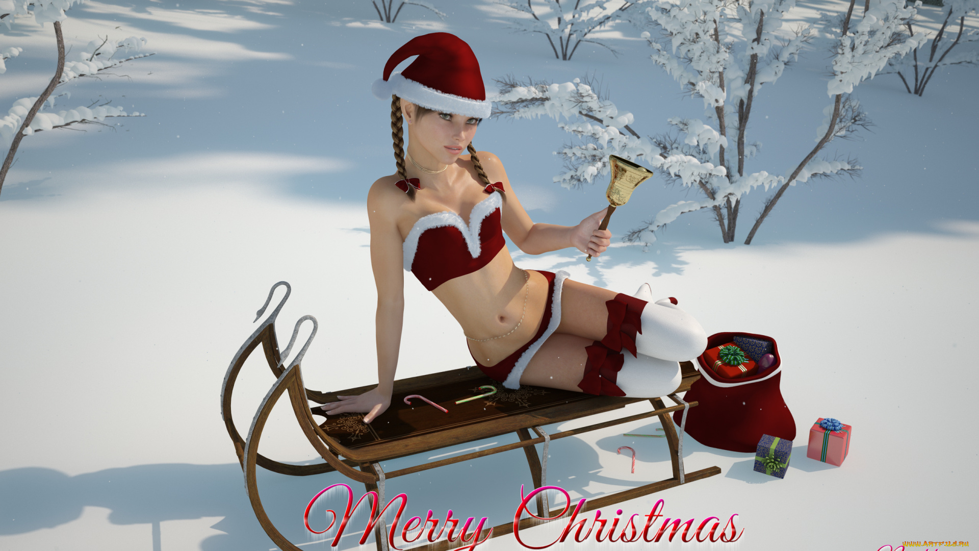 3д, графика, праздники, , holidays, взгляд, фон, девушка