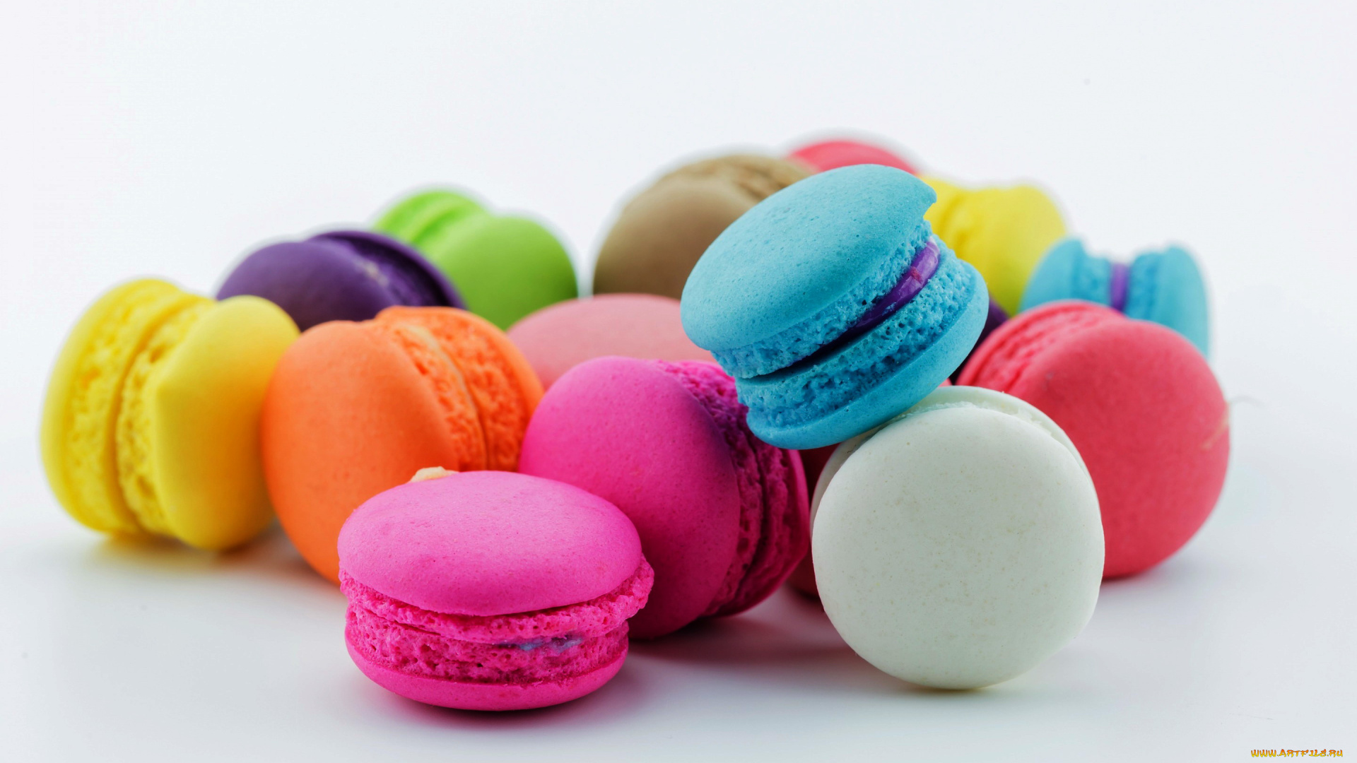 еда, макаруны, лакомство, печенье