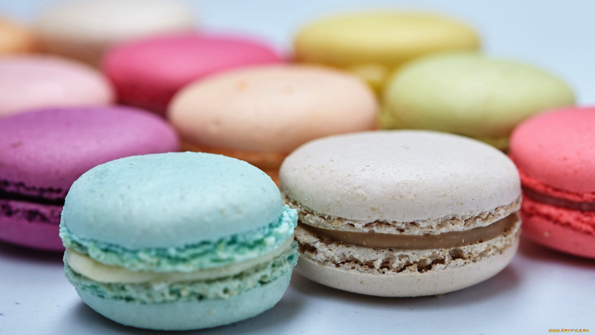 еда, макаруны, лакомство, печенье