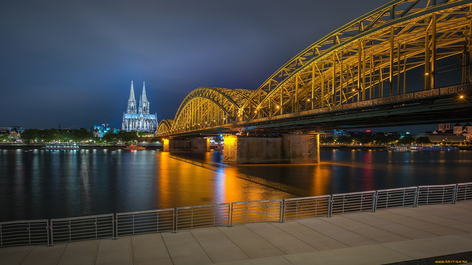 города, кельн, , германия, мост