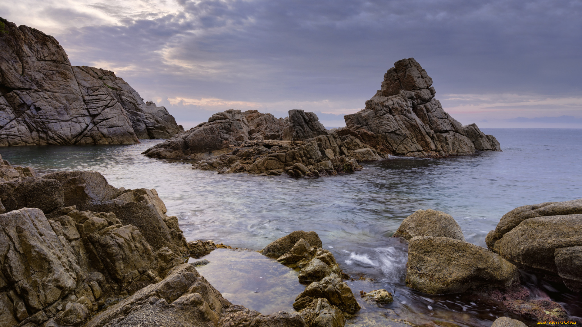 природа, побережье, простор