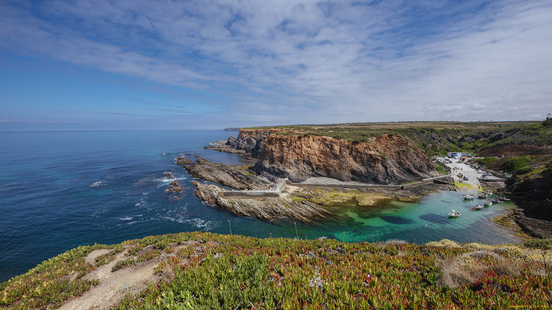 природа, побережье, простор