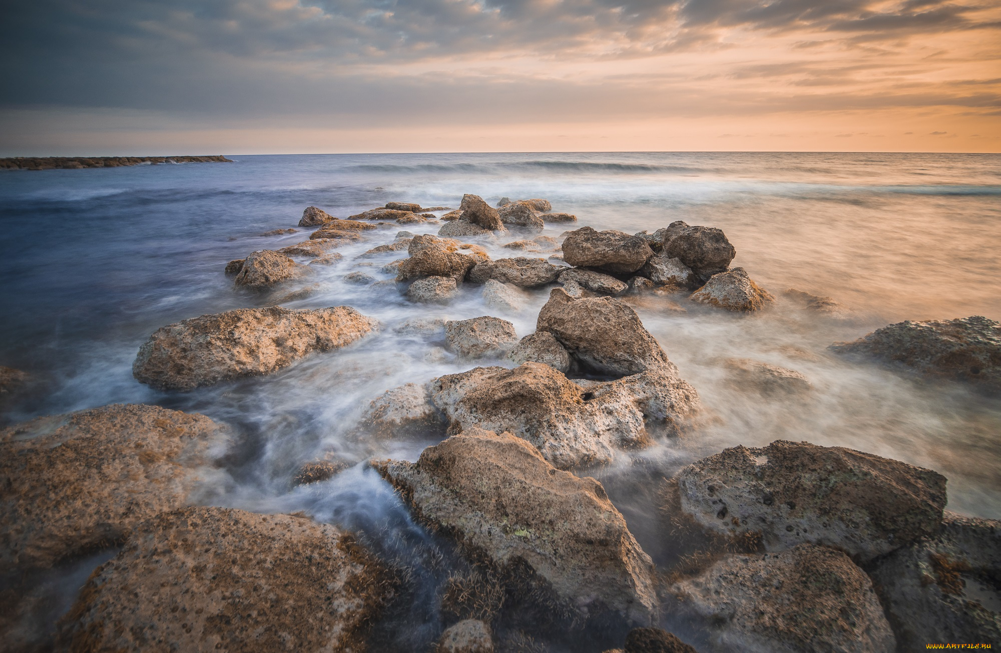 природа, побережье, простор