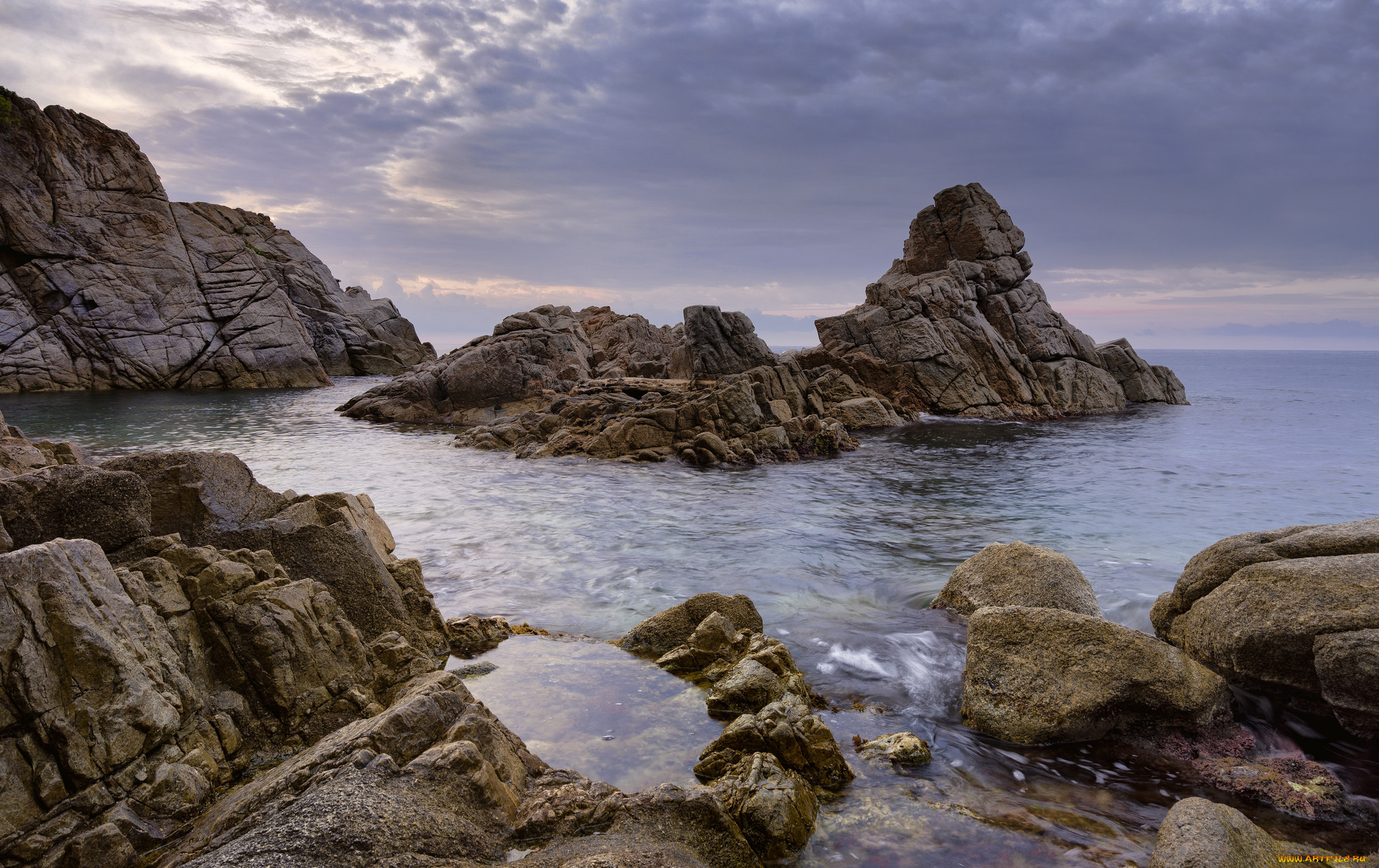 природа, побережье, простор