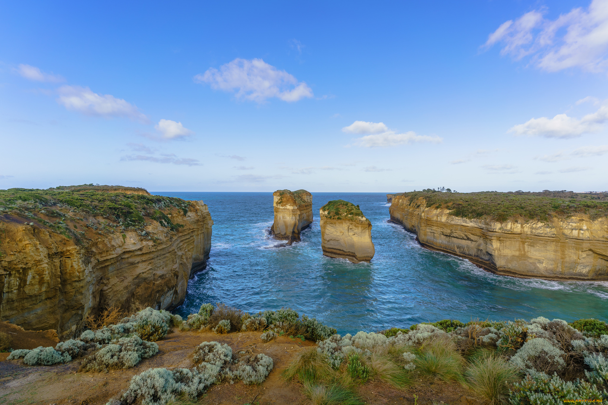 природа, побережье, простор
