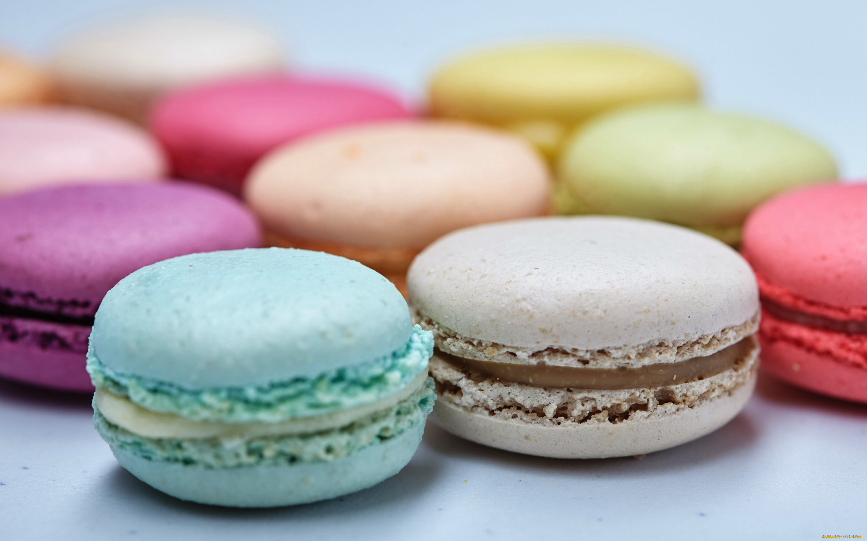 еда, макаруны, лакомство, печенье