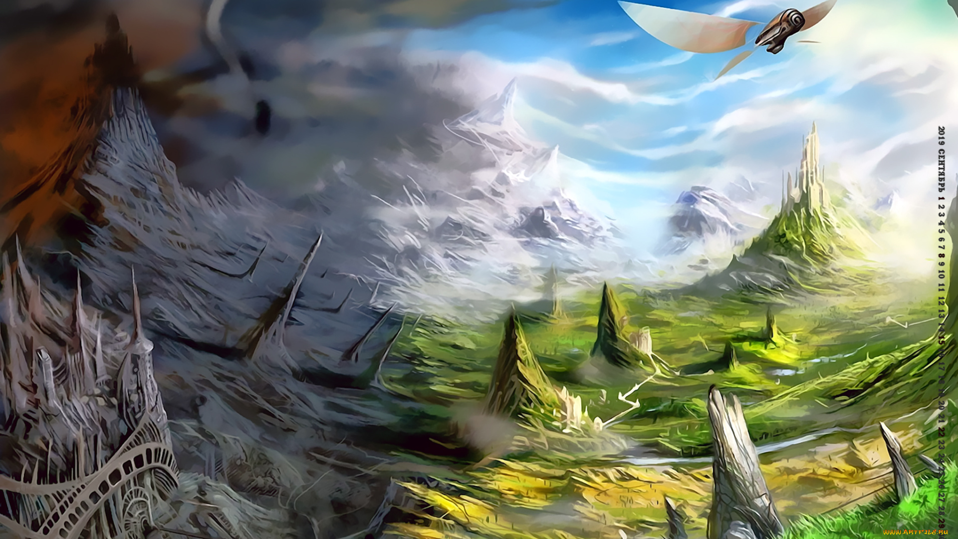 календари, фэнтези, 2019, calendar, природа, планета