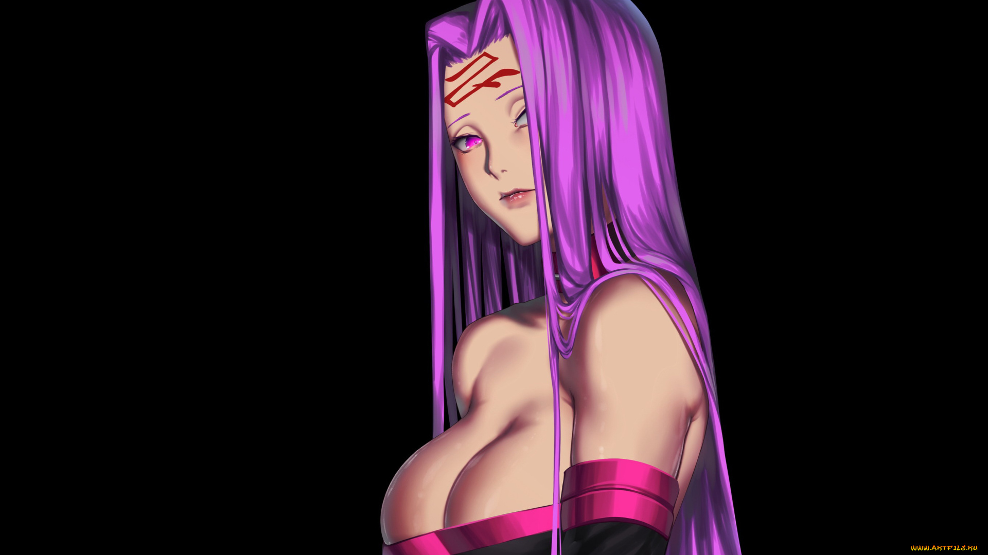 аниме, fate, stay, night, , grand, order, , apocrypha, девушка, знак, декольте