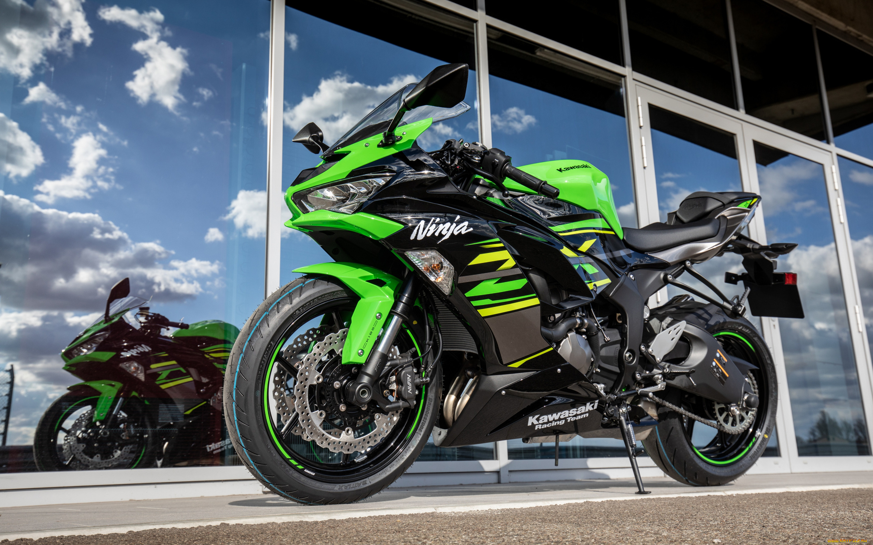 2020, kawasaki, ninja, zx-6r, мотоциклы, kawasaki, ninja, zx-6r, 2020, экстерьер, вид, спереди, новый, зеленый, спортбайк, японский, спортивные, кавасаки