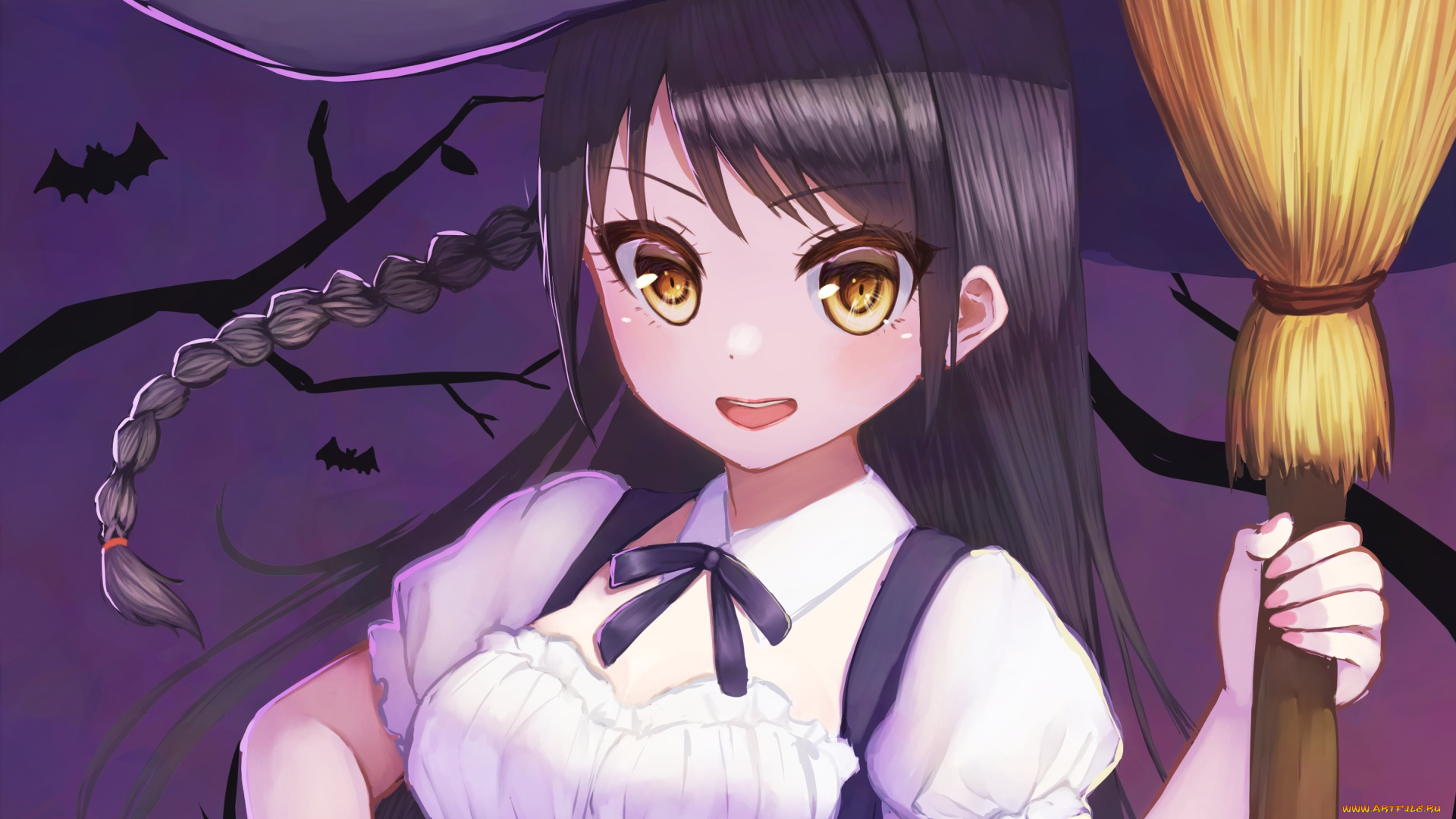 аниме, магия, , колдовство, , halloween, девушка