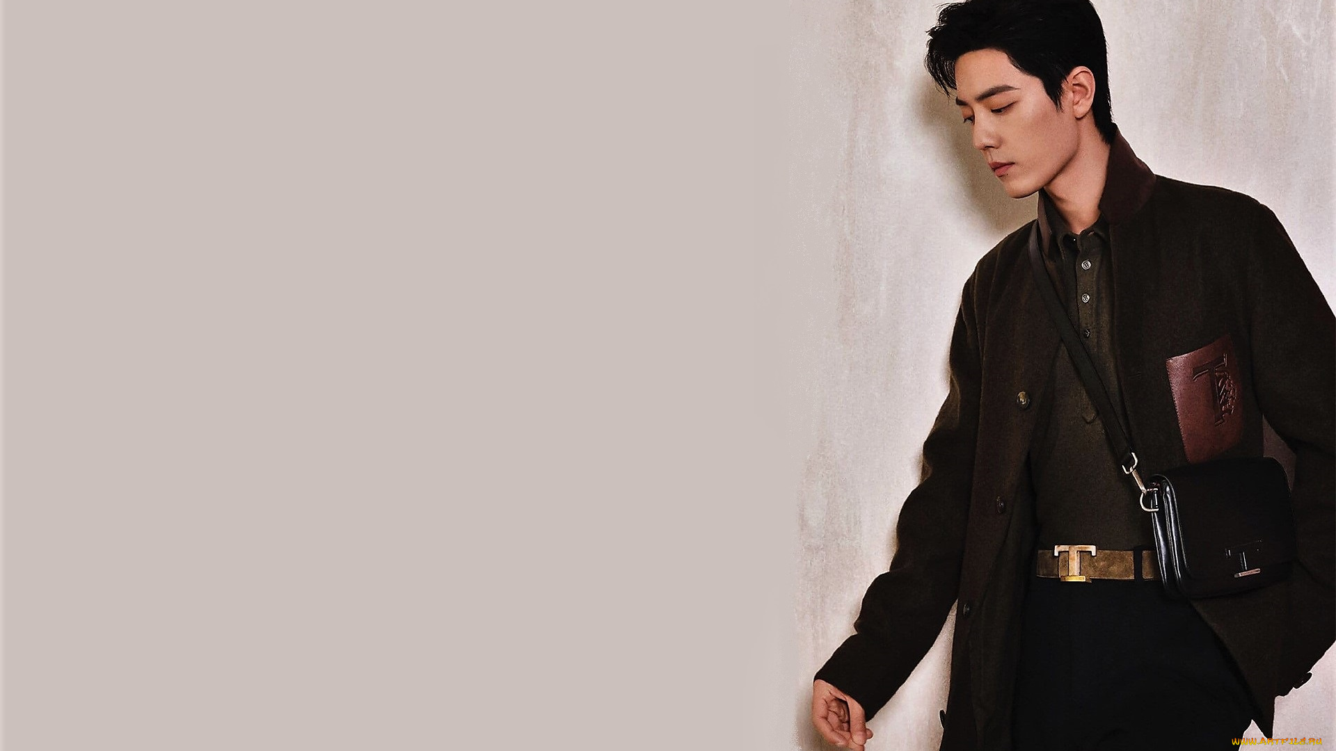 мужчины, xiao, zhan, актер, пальто, сумка