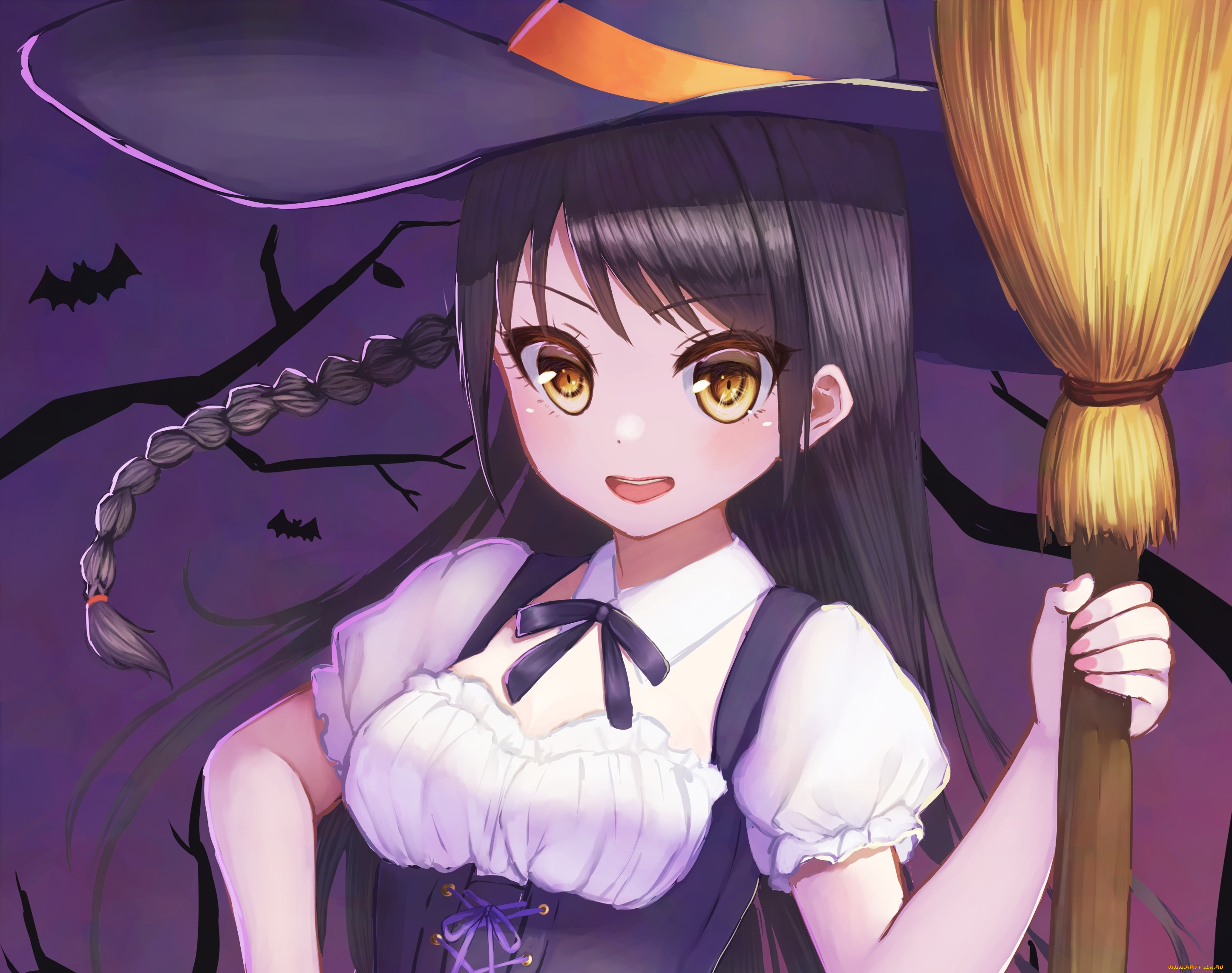 аниме, магия, , колдовство, , halloween, девушка