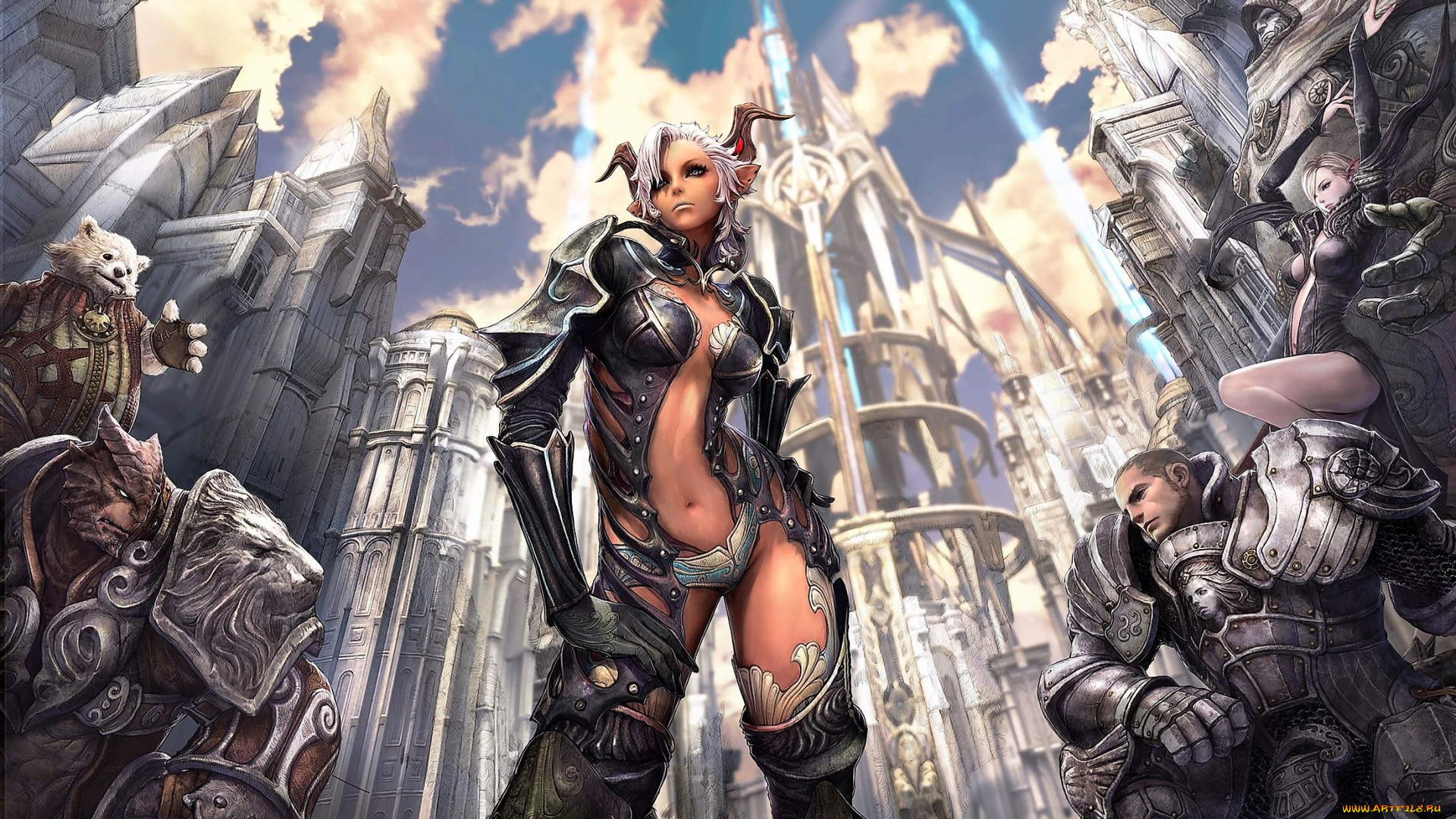 видео, игры, tera, персонажи, город