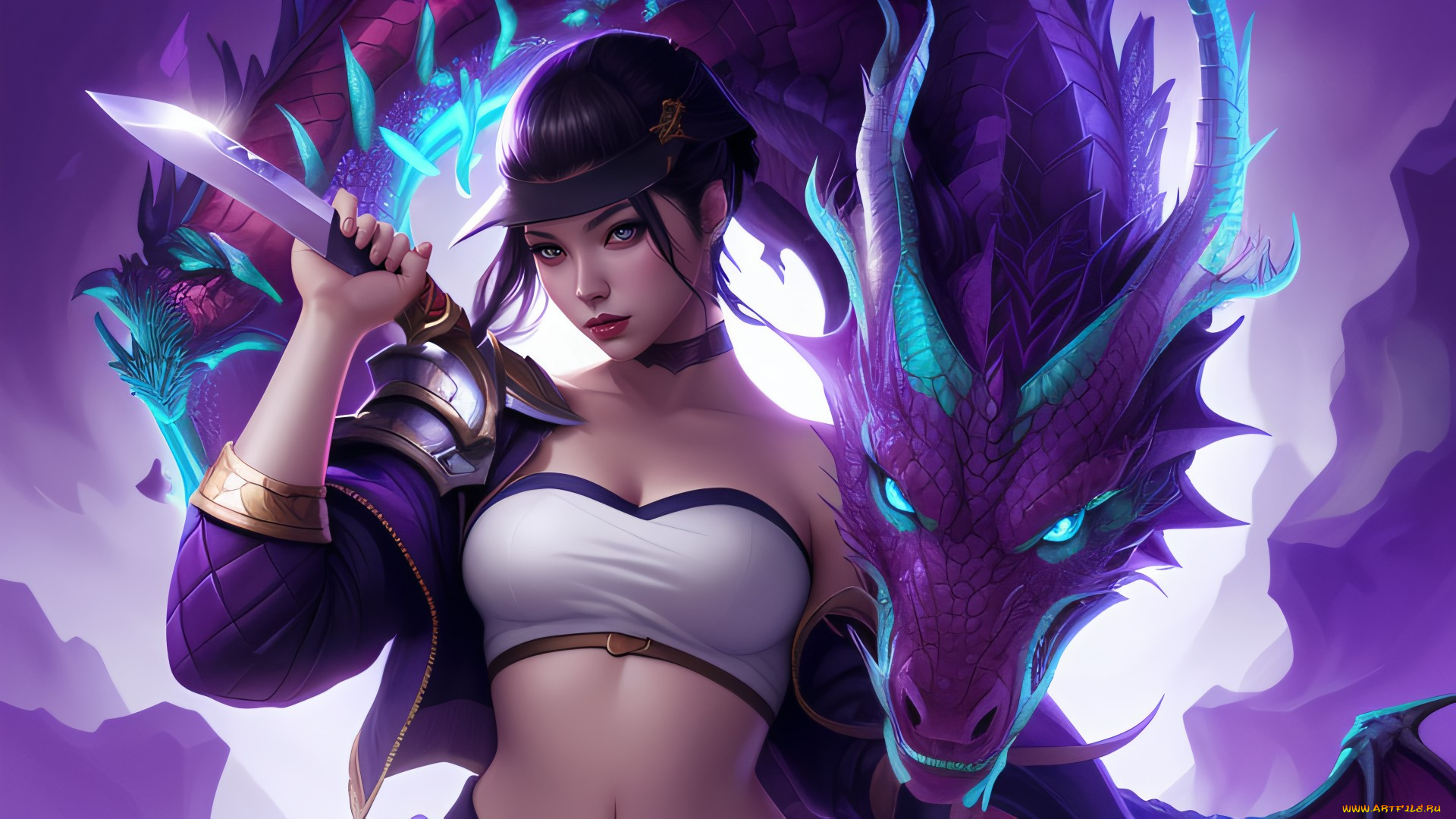 league, of, legends, видео, игры, нейросети, графика, нейроарт, ai, art, нейронные, сети, рисунки, нейро, искусство, нейрографика, graphics, neuroart, neural, networks, drawings, neuro, neurography, девушка, с, ножом, дракон, сказочный, мир, akali