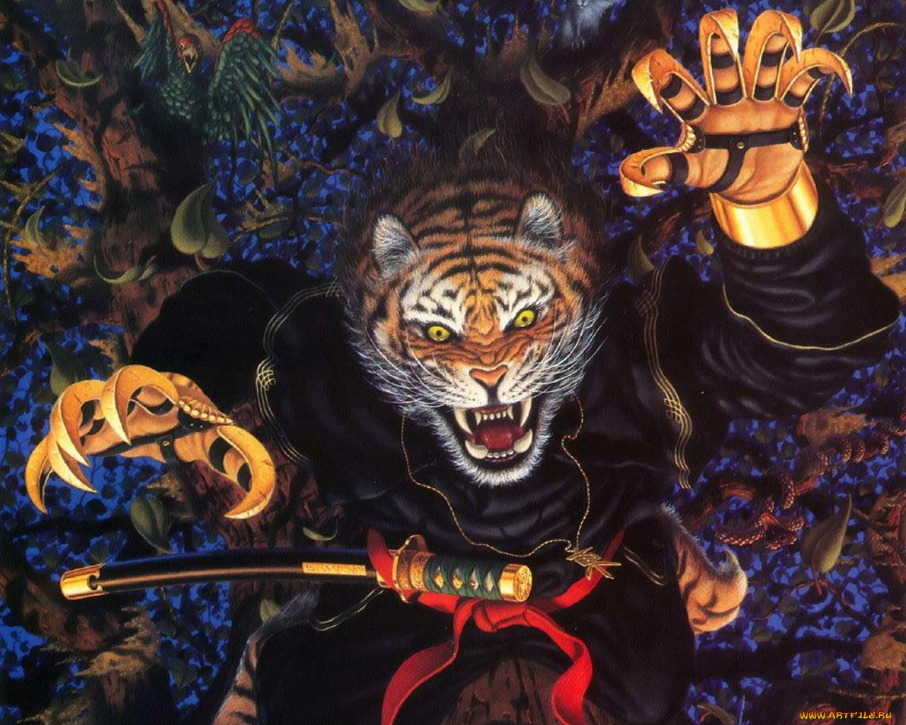 самурай, фэнтези, существа