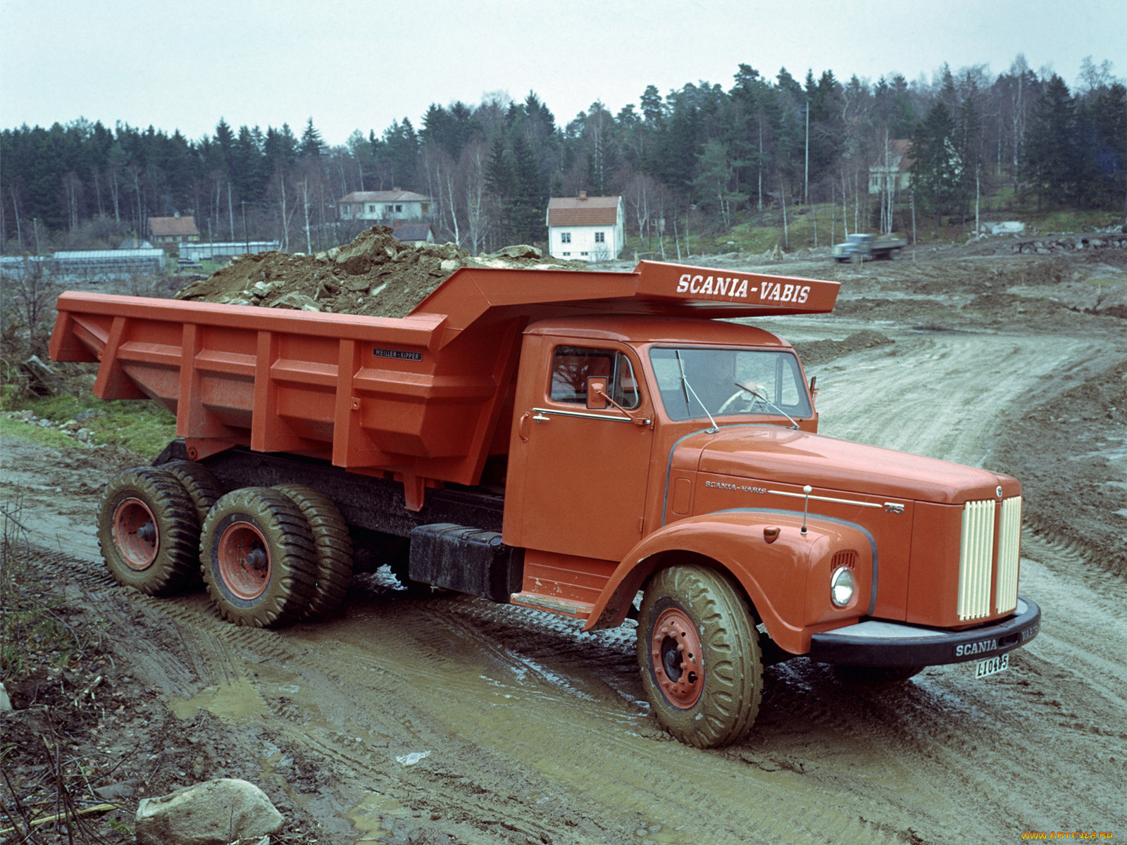 1960, scania, vabis, lt75, tandem, drive, 15, tonne, tipper, автомобили