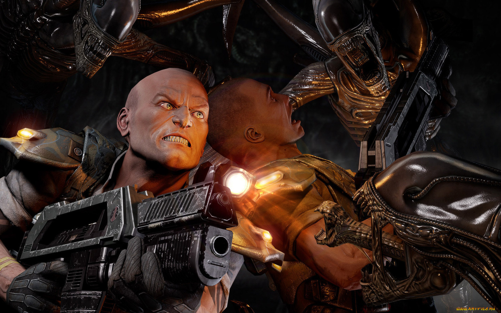 aliens, vs, marines, видео, игры, predator