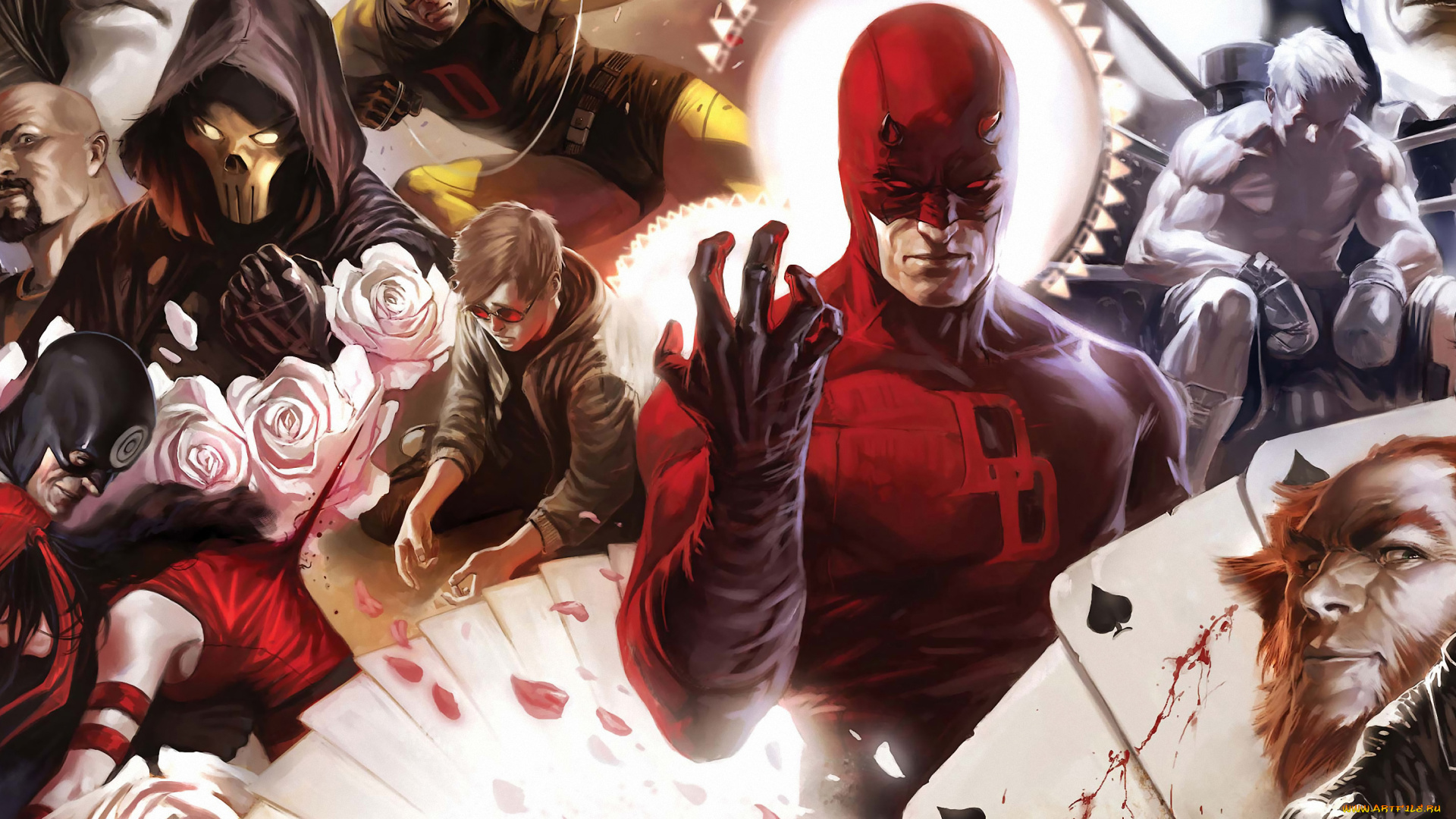 daredevil, 500, artwork, рисованные, комиксы