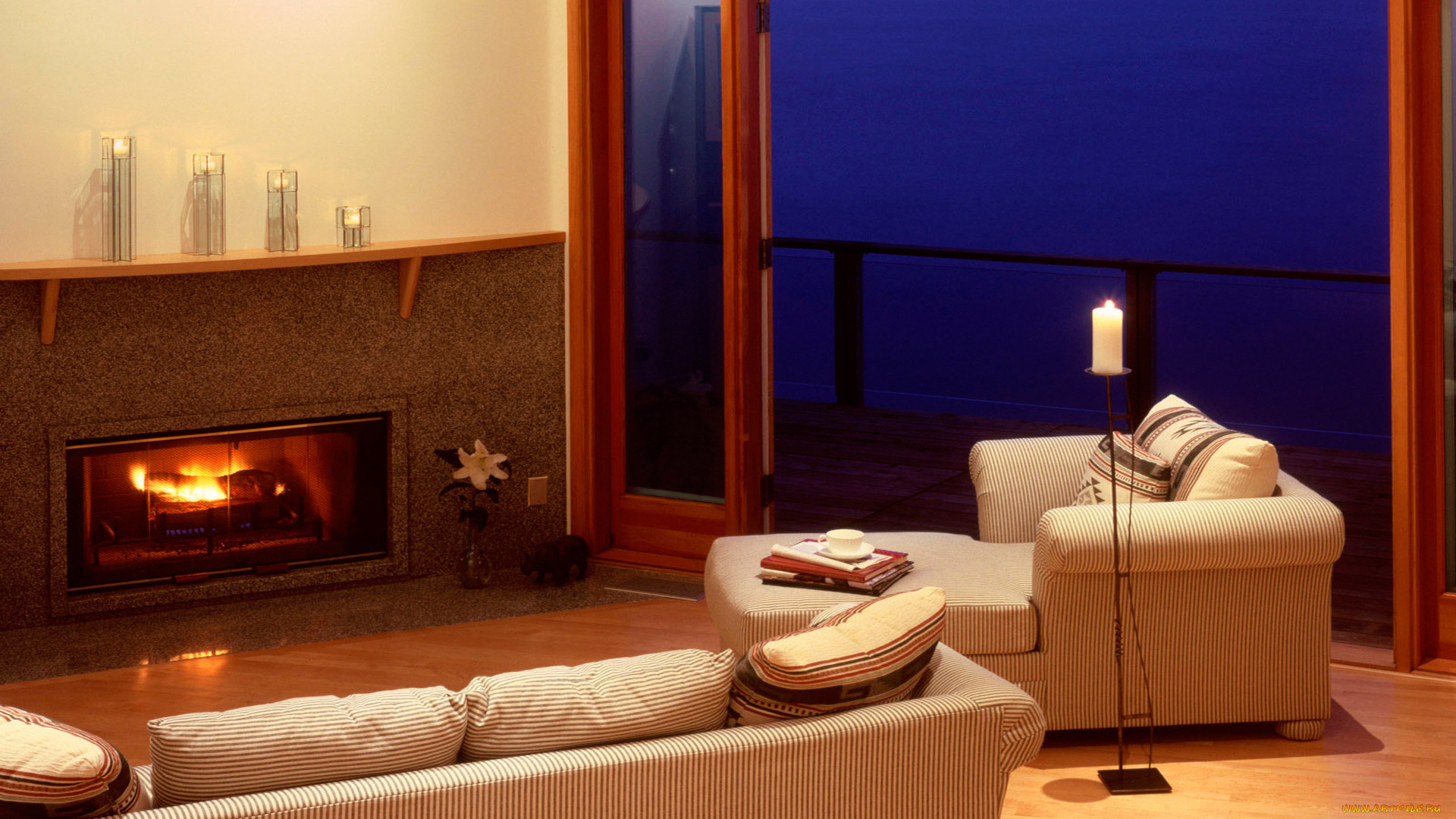 интерьер, камины