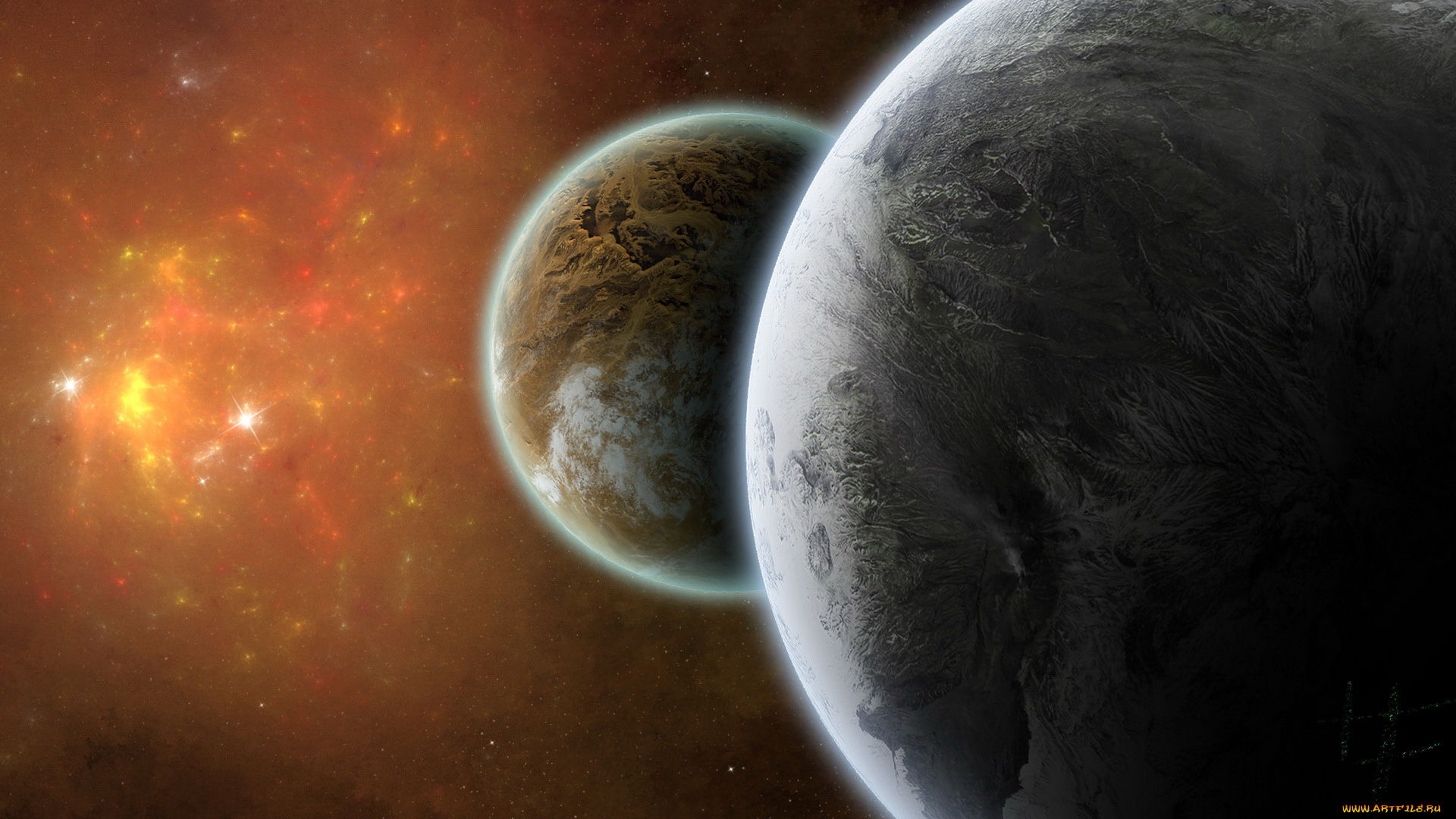 космос, арт, планеты