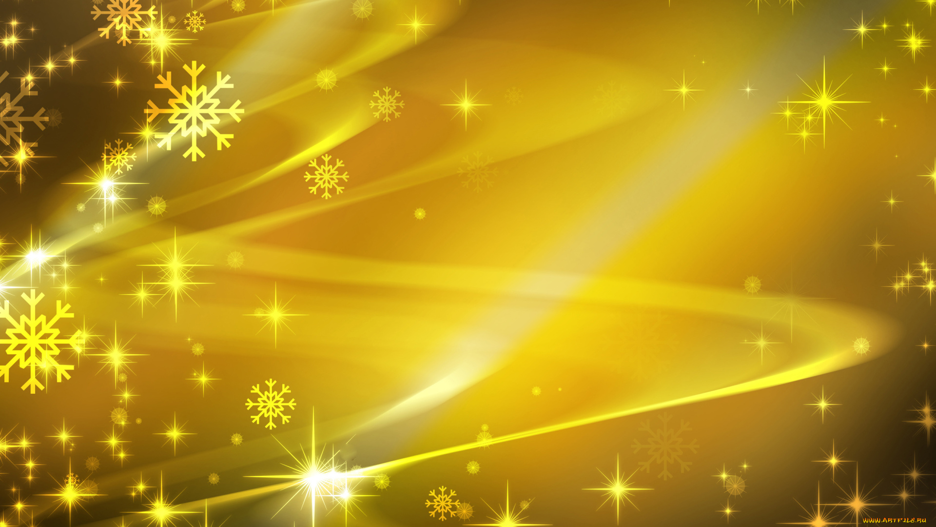 3д, графика, textures, текстуры, звездочки, снежинки, фон, золотой