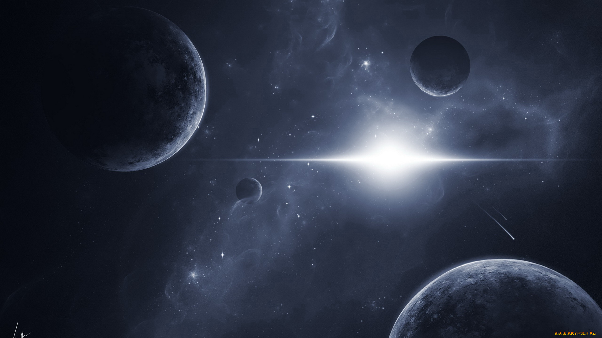 космос, арт, планеты