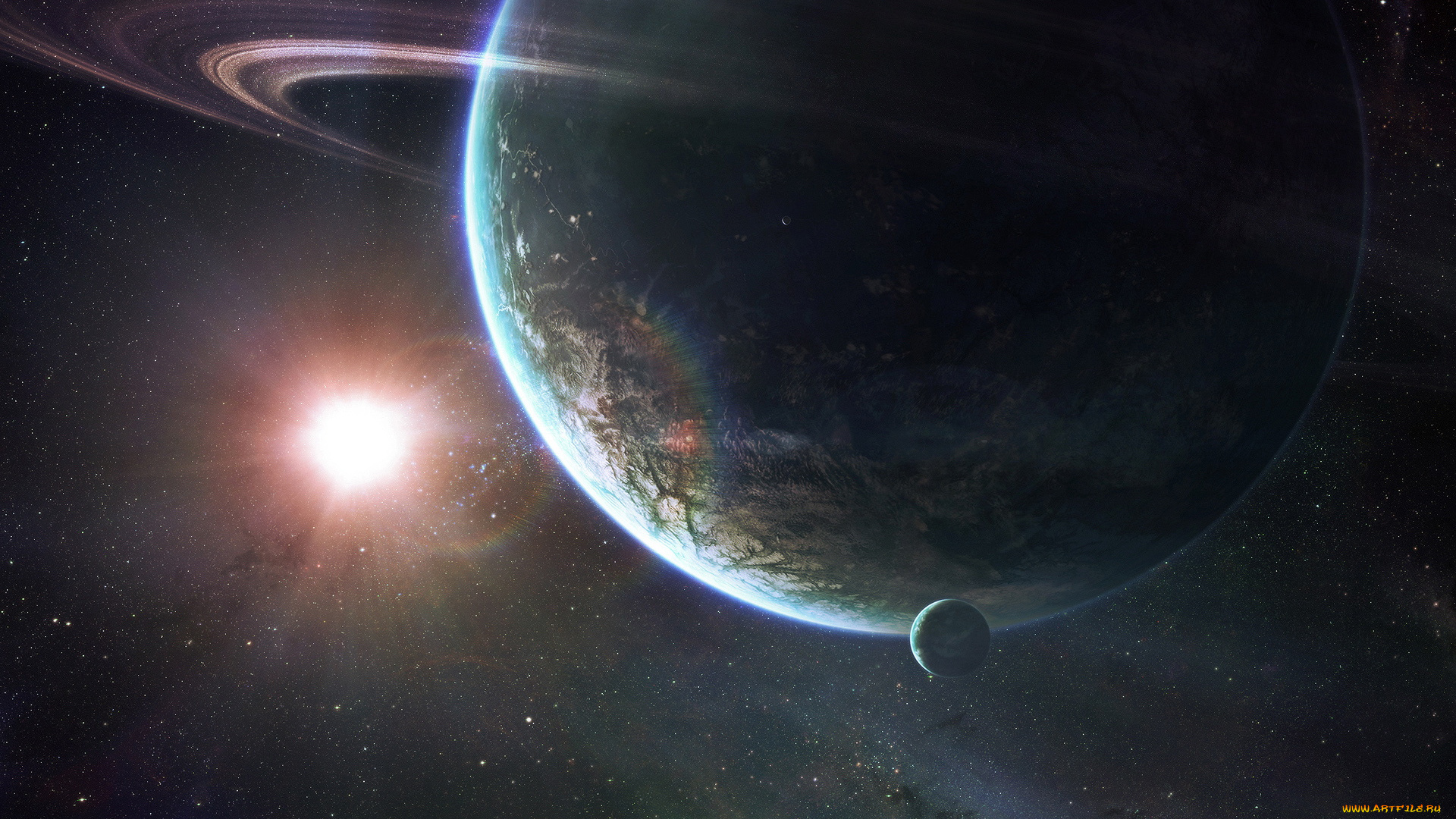 космос, арт, планеты