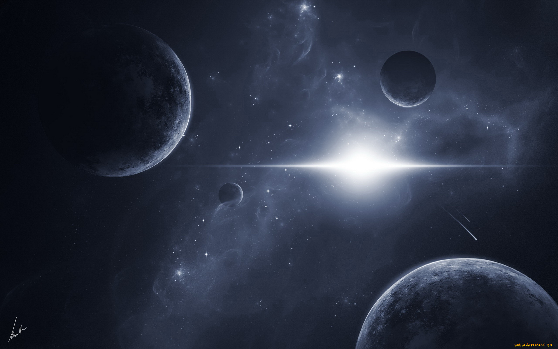 космос, арт, планеты