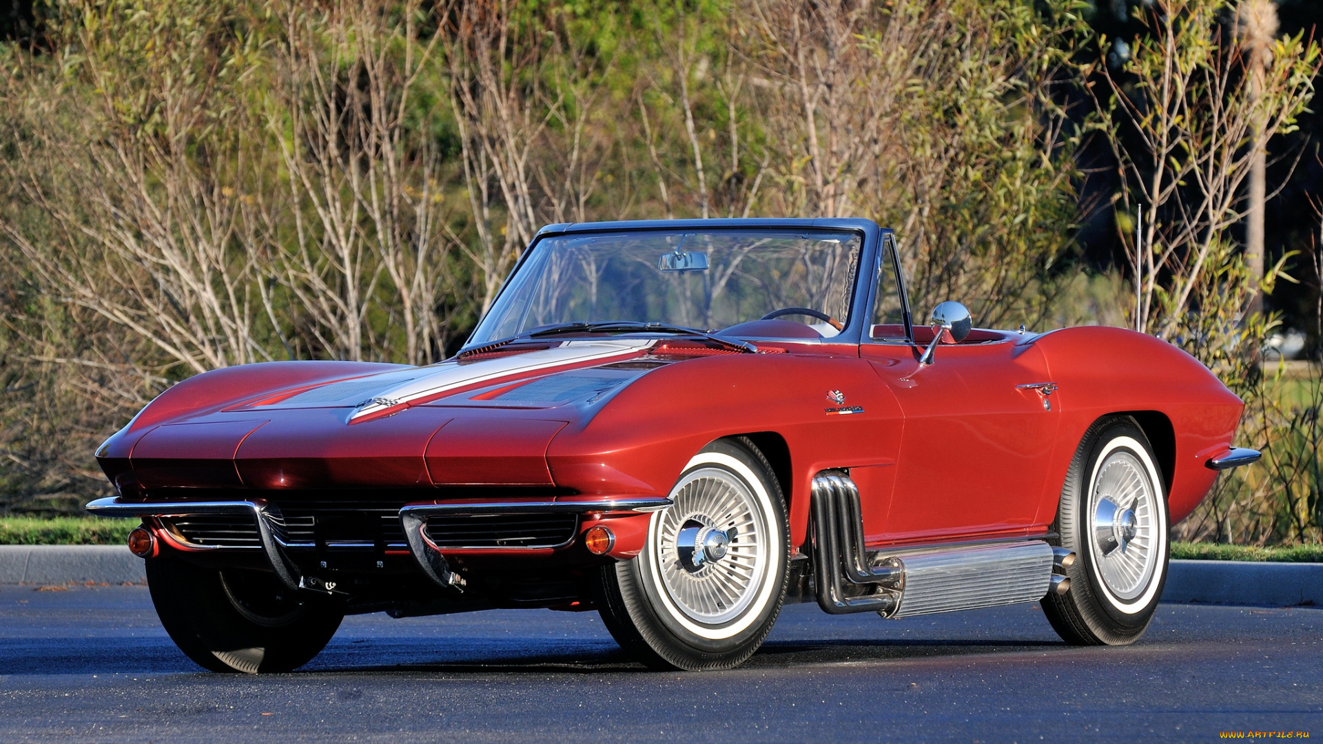 corvette, sting, ray, convertible, show, car, replica, автомобили, corvette, replica