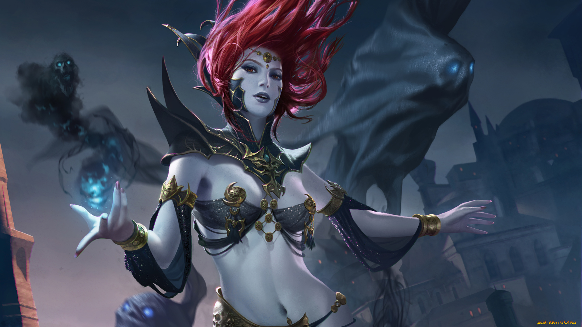 фэнтези, маги, , волшебники, череп