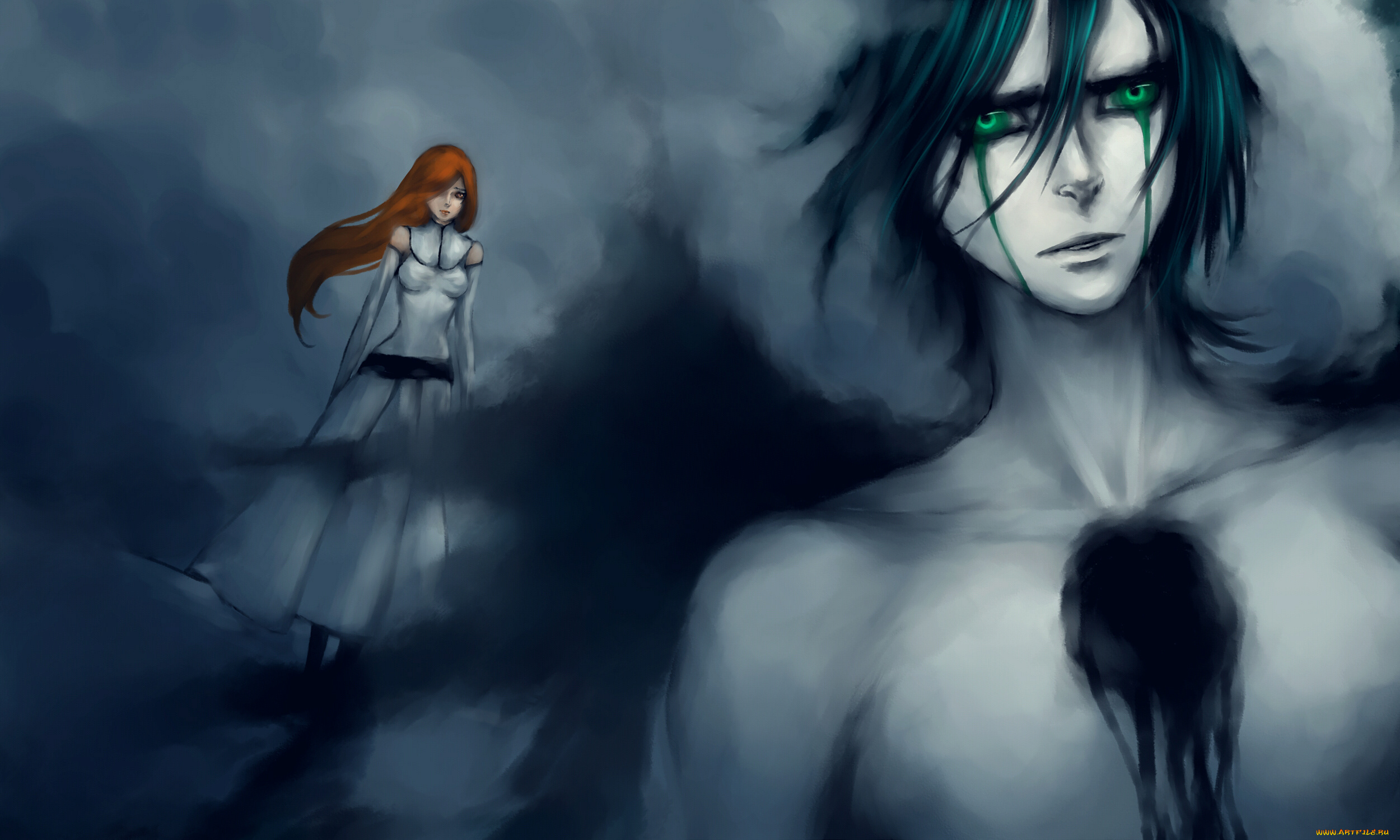 аниме, bleach, парент, пустой, аранкар, улькиорра, девушка, орихиме