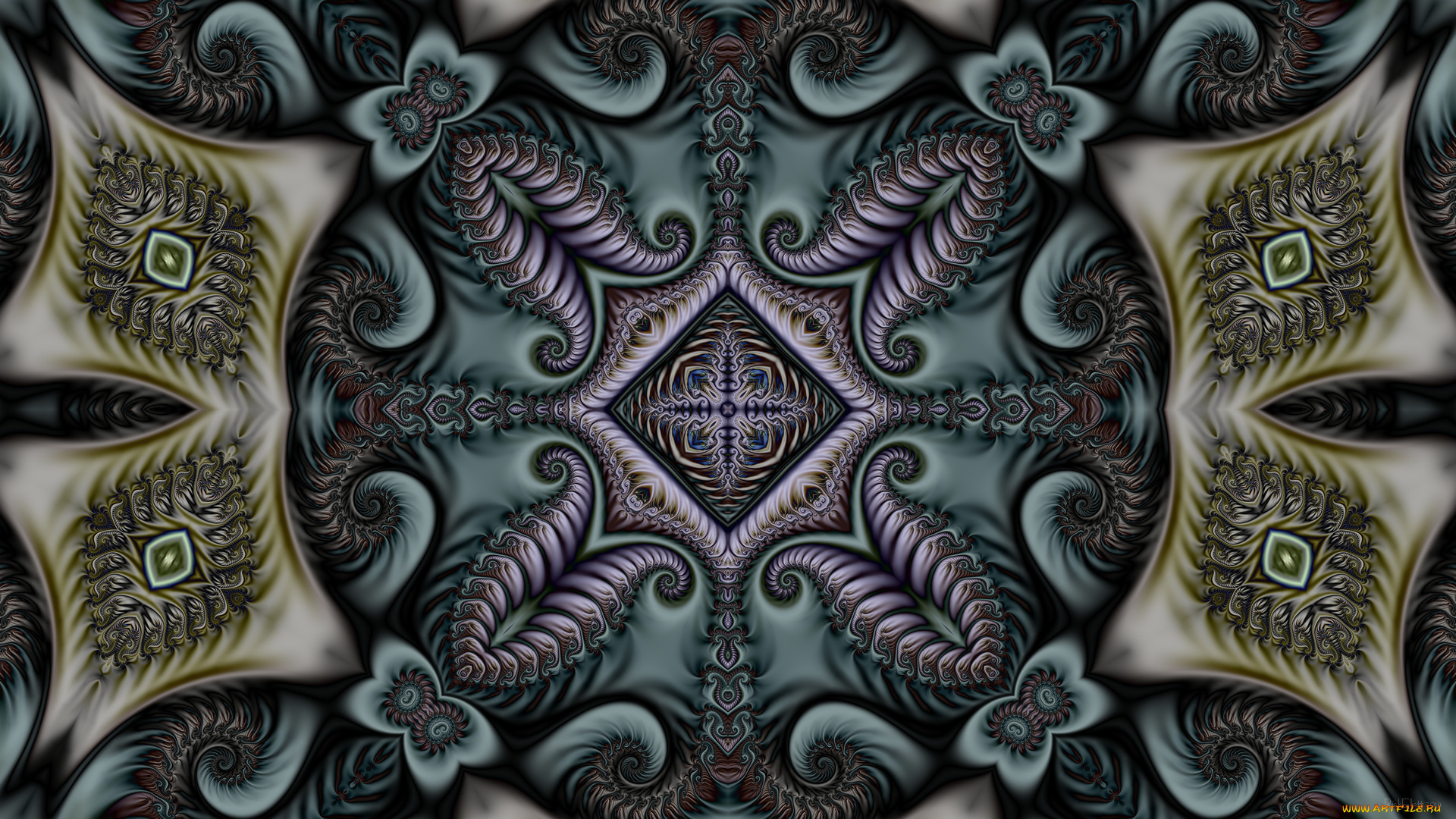 3д, графика, фракталы, , fractal, фон, узор, цвета