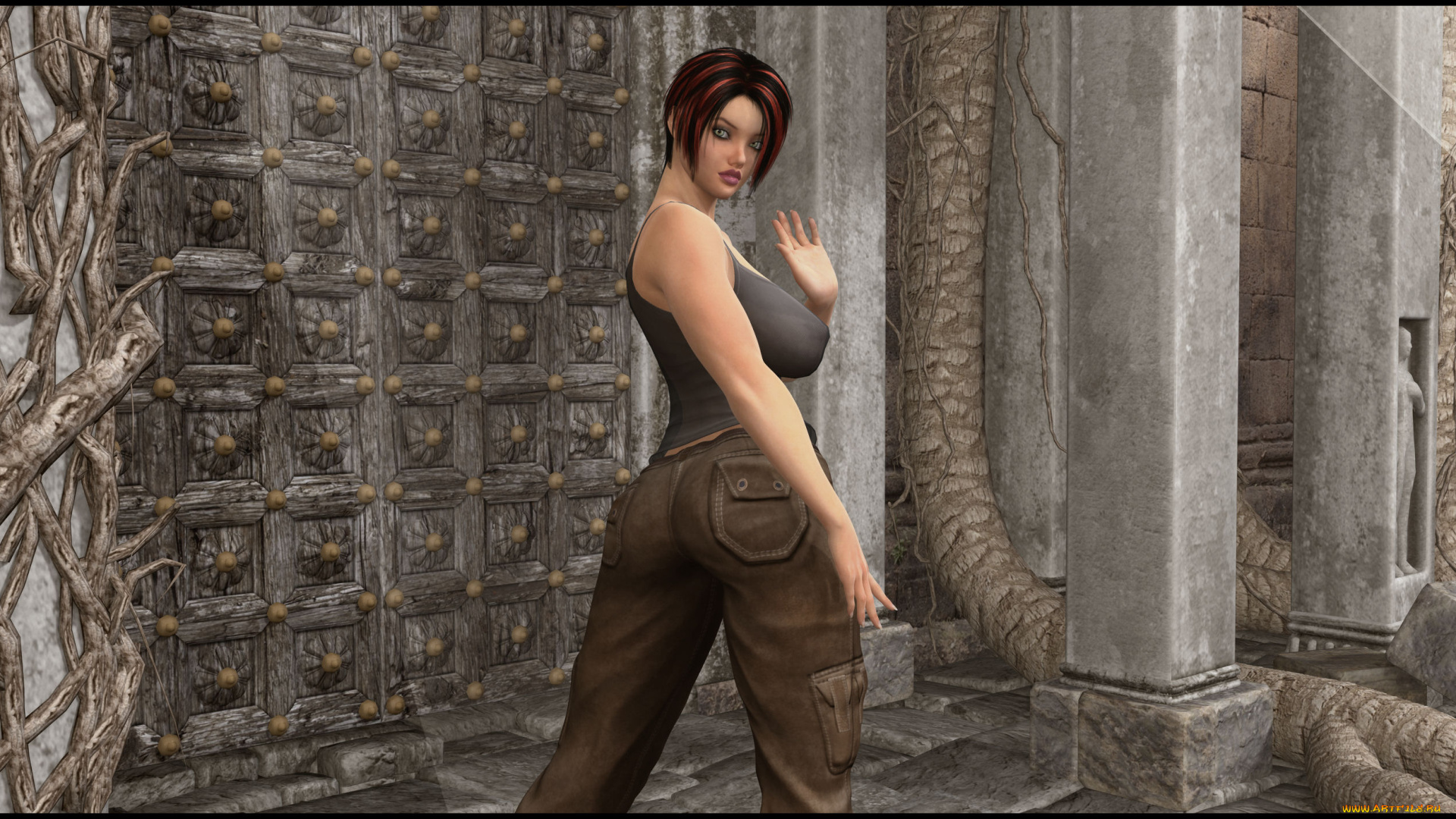 3д, графика, люди, , people, девушка, фон, взгляд