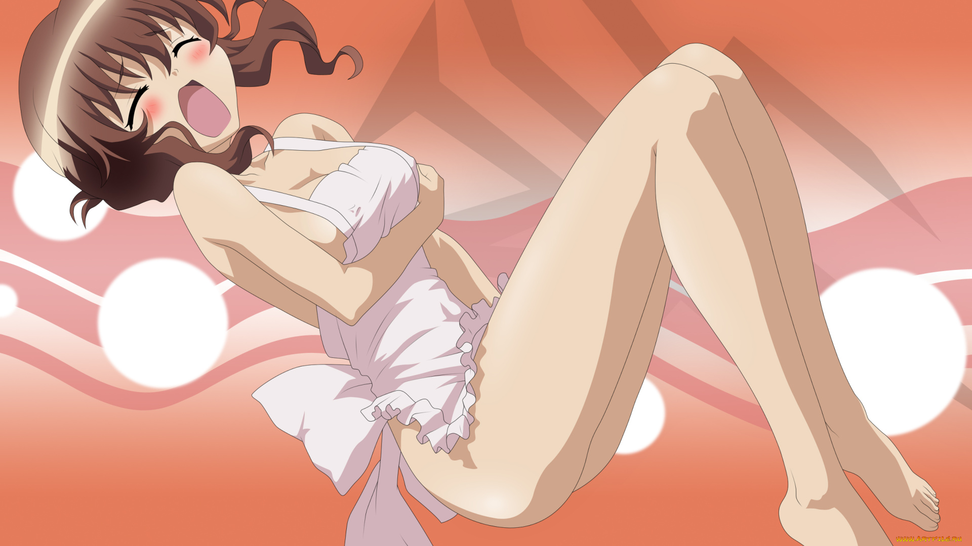 рисованное, -, , , аниме, фон, взгляд, девушка