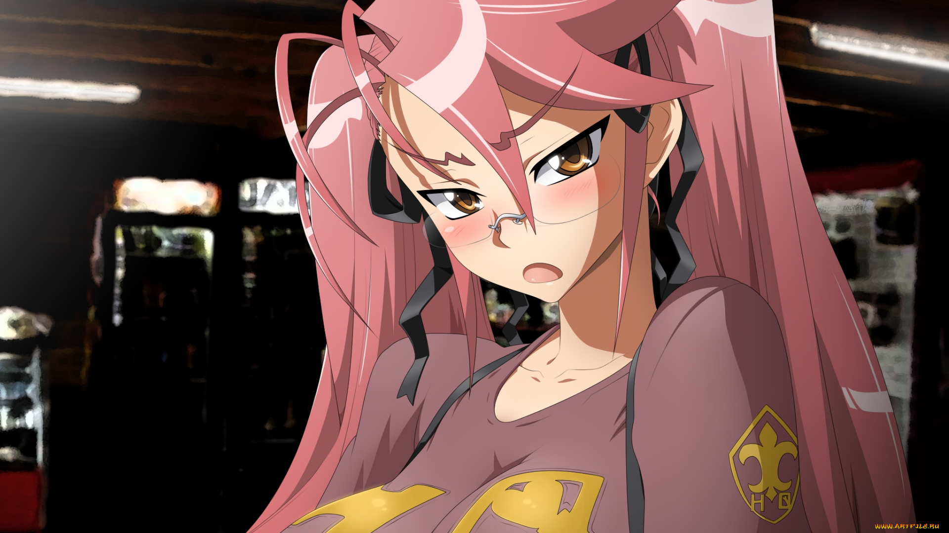 рисованное, -, , , аниме, фон, взгляд, девушка