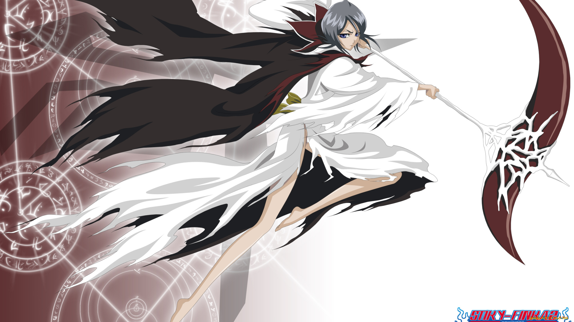 рисованное, -, , , аниме, шест, девушка, фон, взгляд