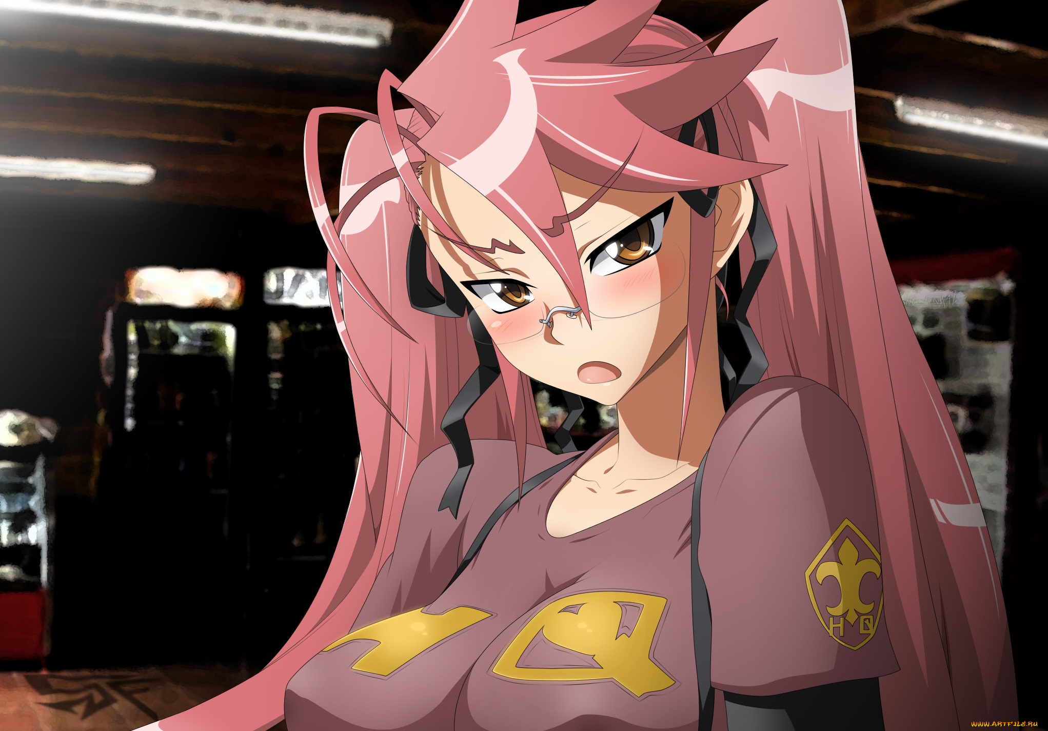 рисованное, -, , , аниме, фон, взгляд, девушка