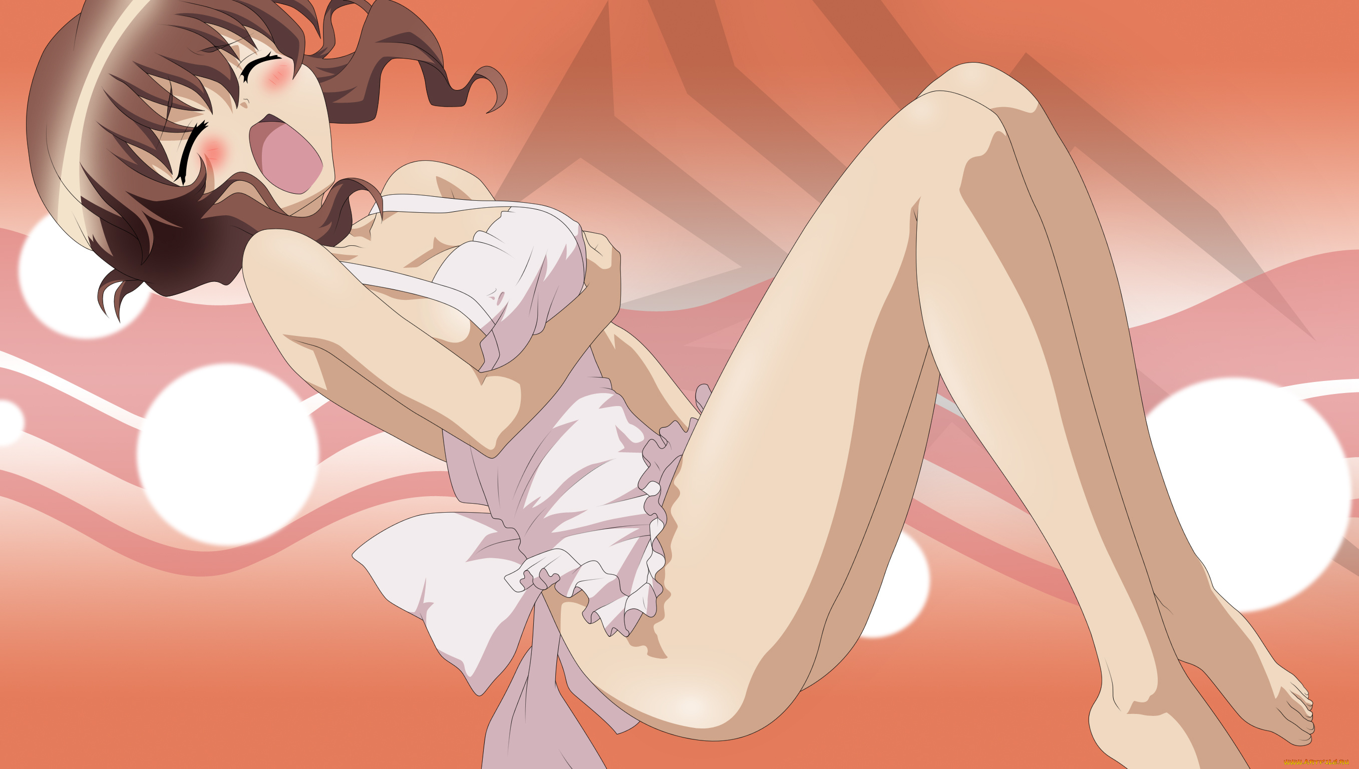 рисованное, -, , , аниме, фон, взгляд, девушка