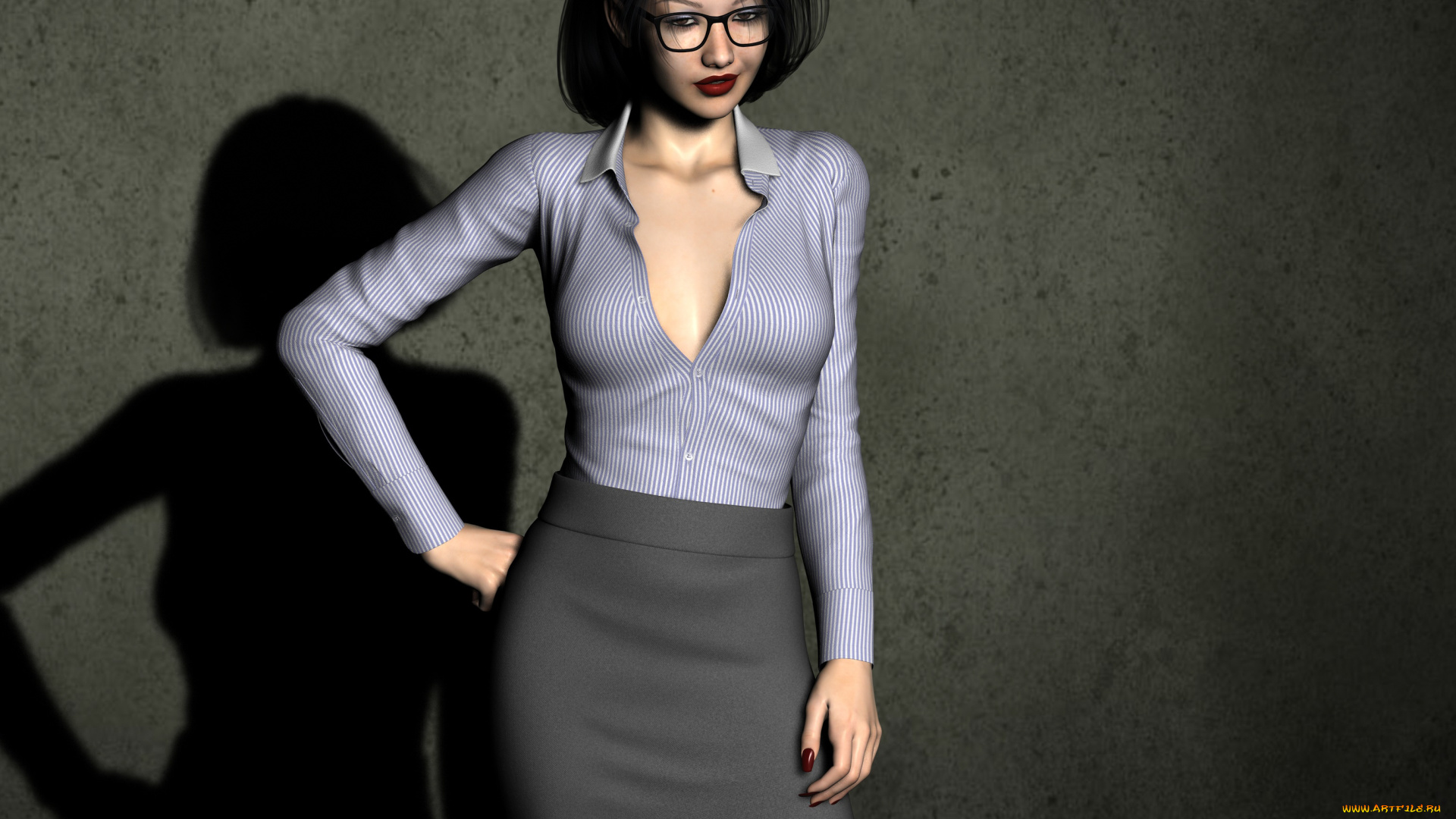 3д, графика, люди, , people, девушка, взгляд, фон