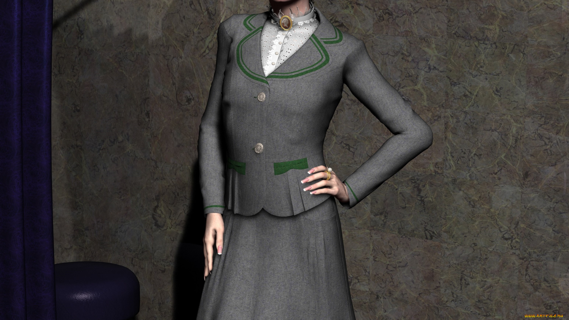 3д, графика, люди, , people, девушка, взгляд, фон, рыжая